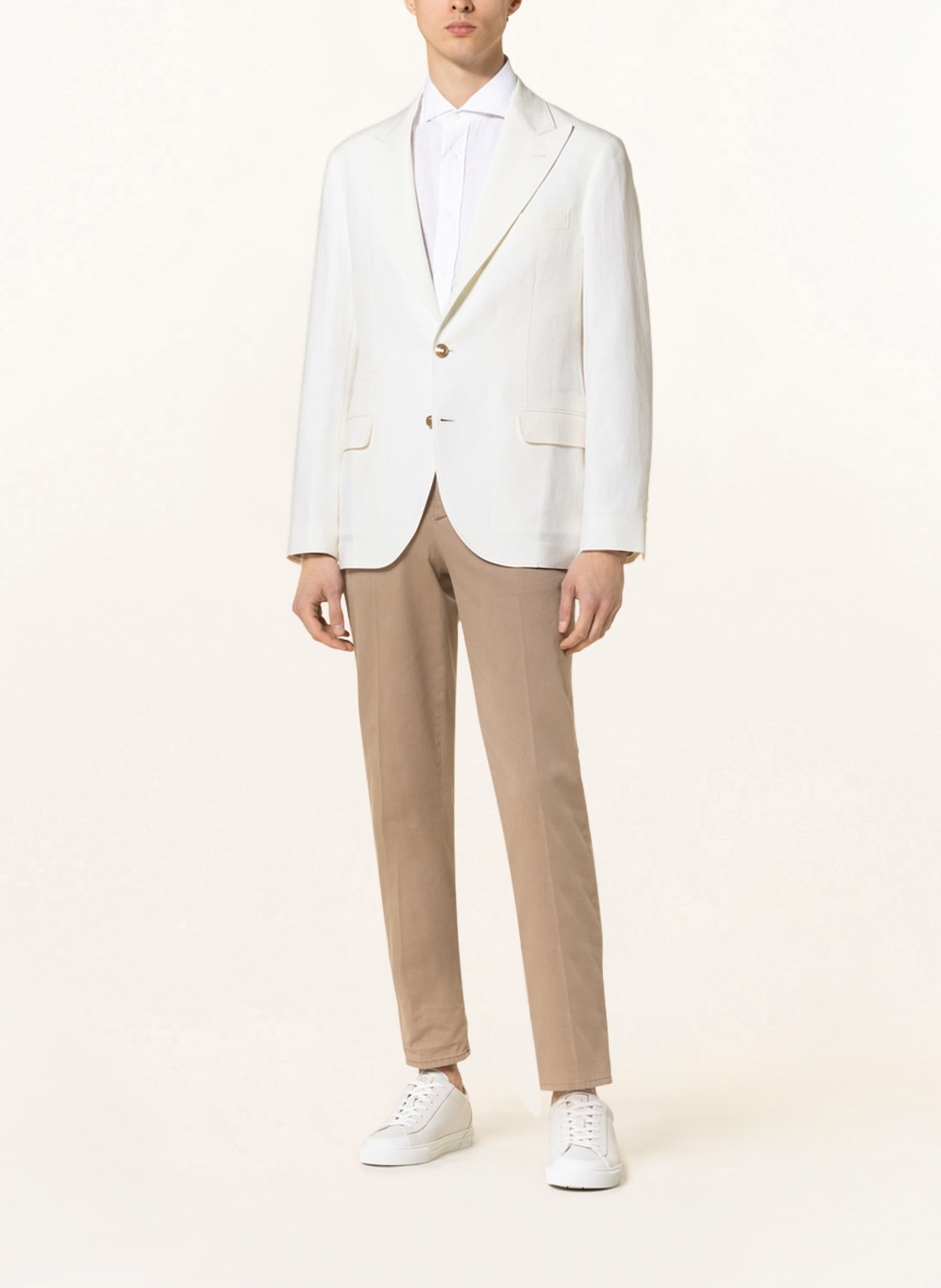 BRUNELLO CUCINELLI Suit jacket extra slim fit in linen, Color: ECRU (Image 2)