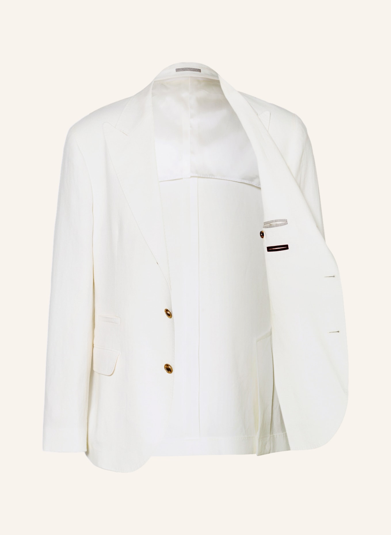 BRUNELLO CUCINELLI Suit jacket extra slim fit in linen, Color: ECRU (Image 4)