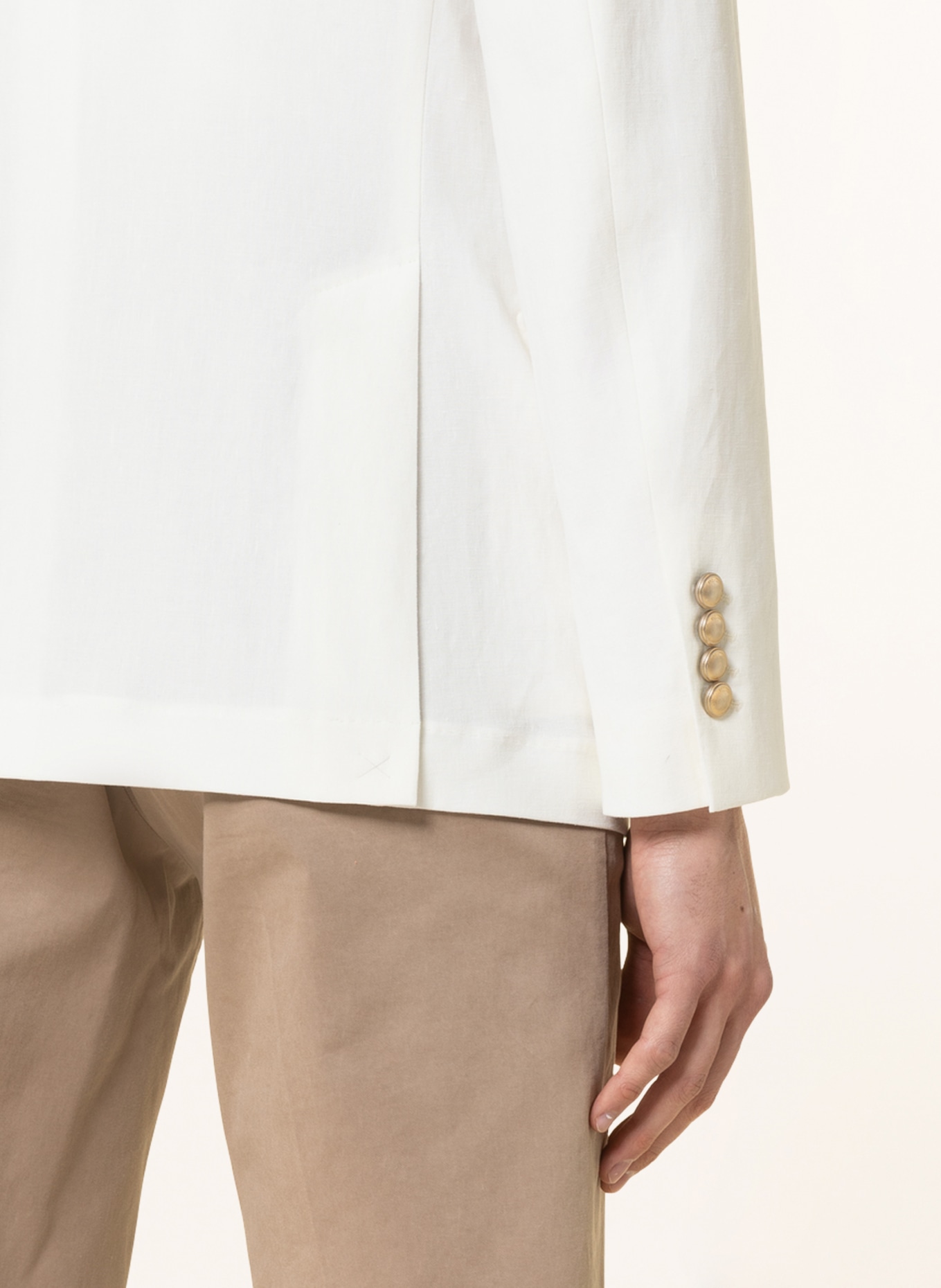 BRUNELLO CUCINELLI Suit jacket extra slim fit in linen, Color: ECRU (Image 5)