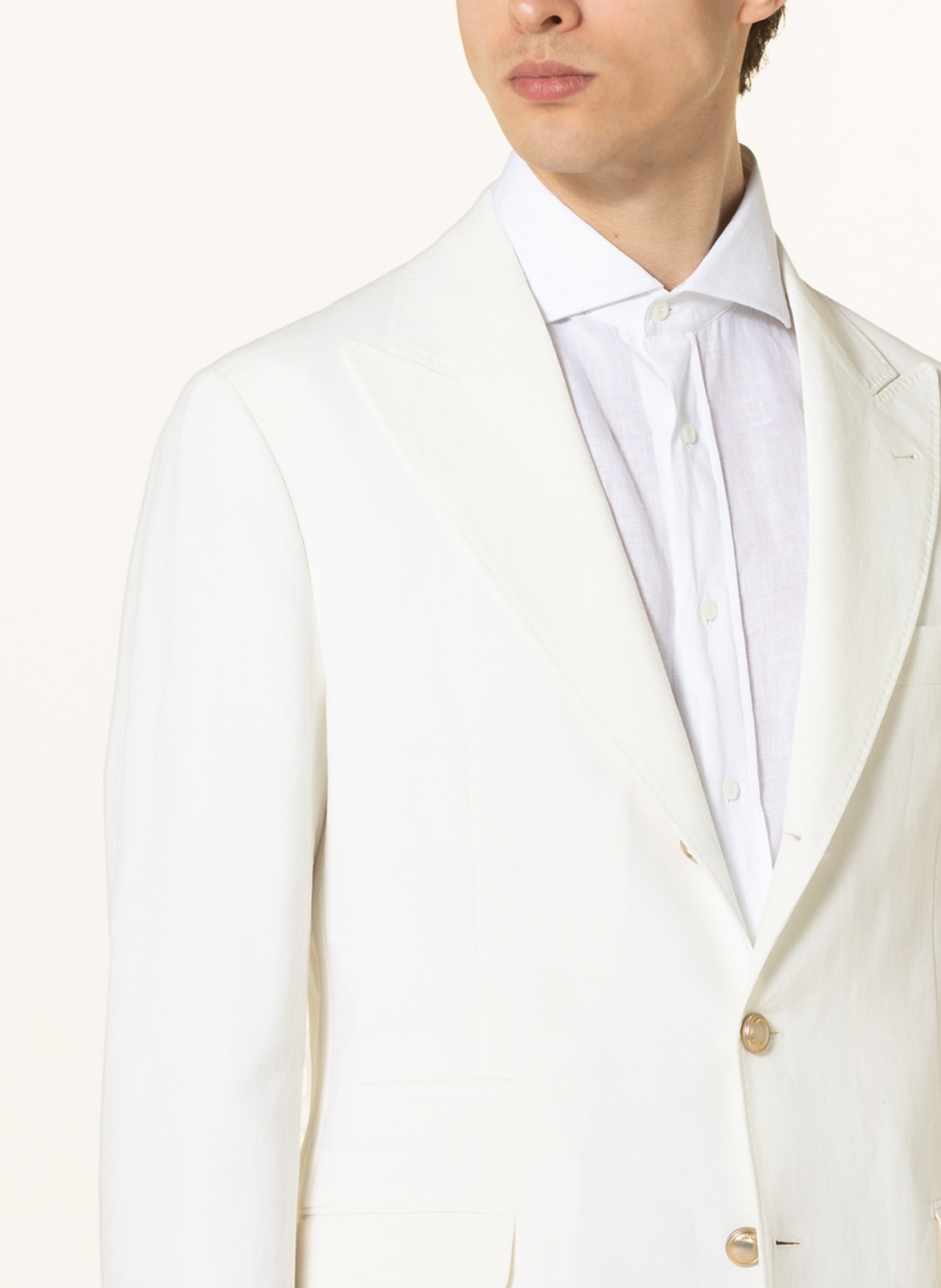 BRUNELLO CUCINELLI Suit jacket extra slim fit in linen, Color: ECRU (Image 6)