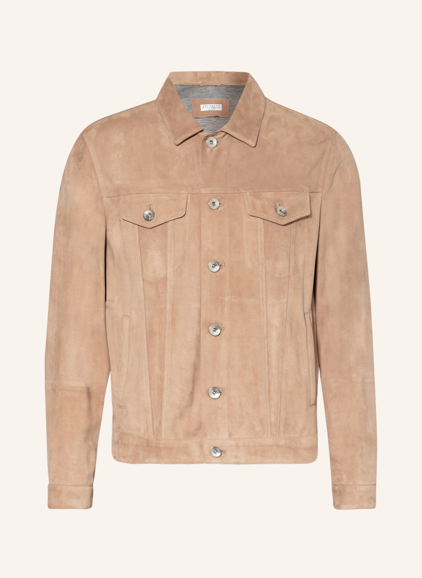 BRUNELLO CUCINELLI Leather jacket, Color: LIGHT BROWN (Image 1)