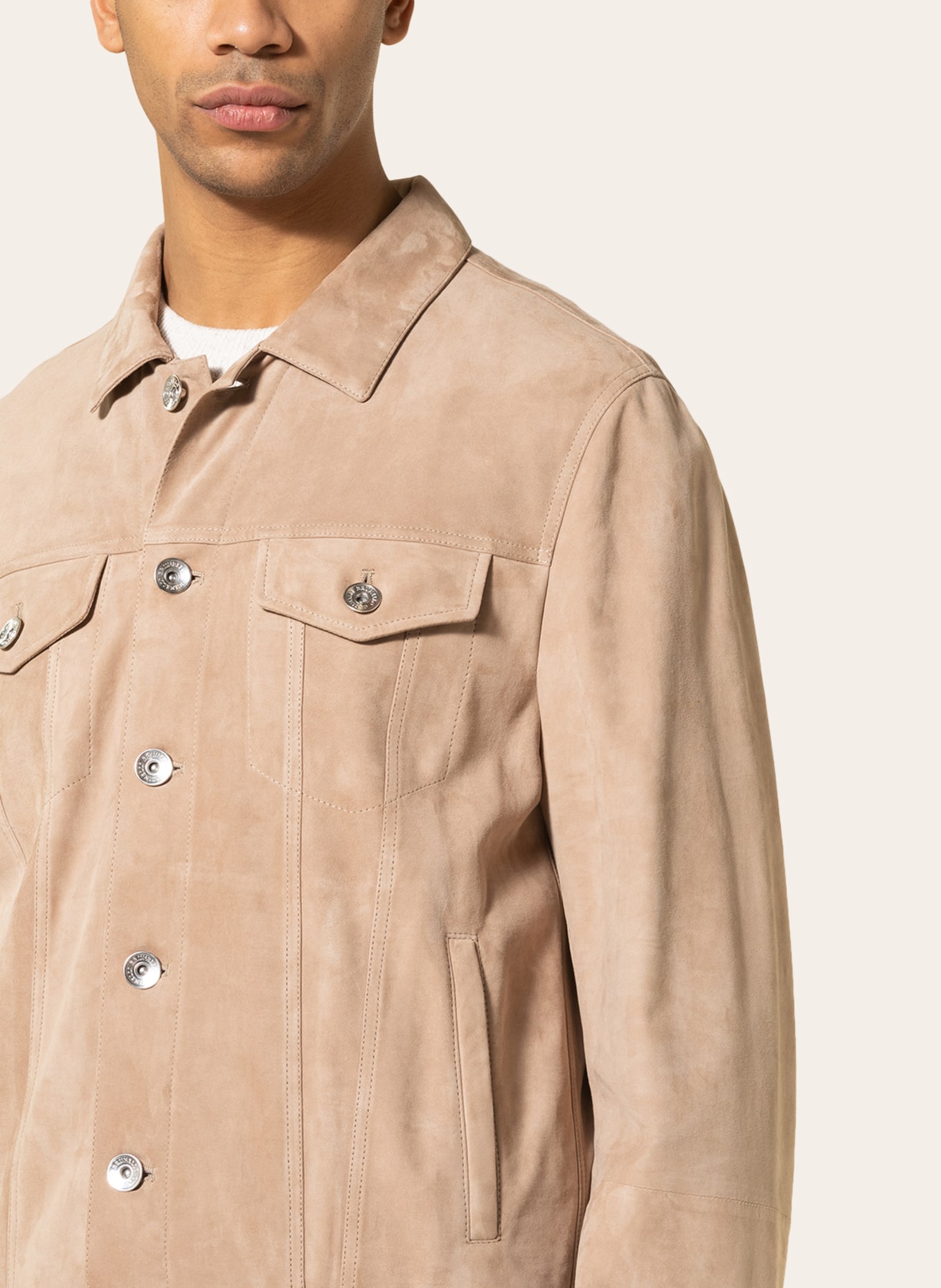 BRUNELLO CUCINELLI Leather jacket, Color: LIGHT BROWN (Image 4)
