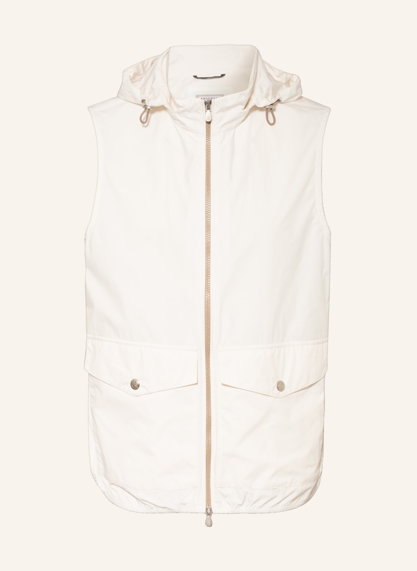 BRUNELLO CUCINELLI Vest with detachable hood, Color: WHITE (Image 1)