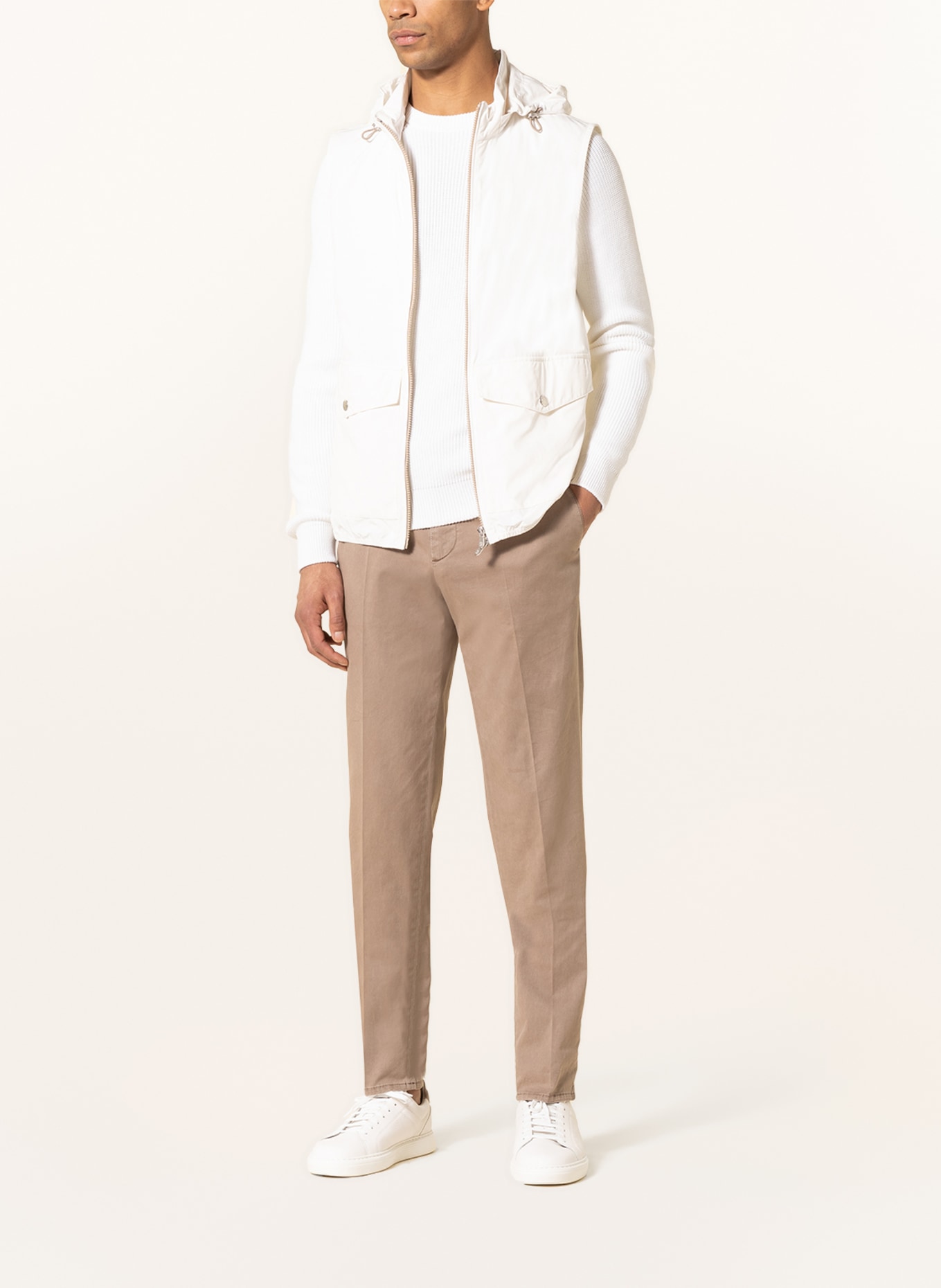 BRUNELLO CUCINELLI Vest with detachable hood, Color: WHITE (Image 2)