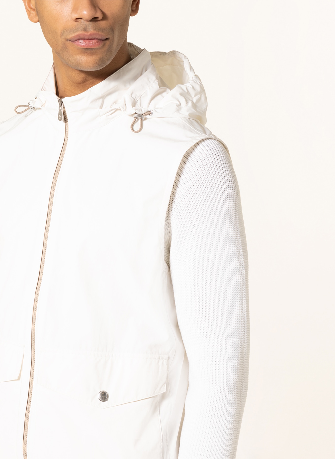 BRUNELLO CUCINELLI Vest with detachable hood, Color: WHITE (Image 5)