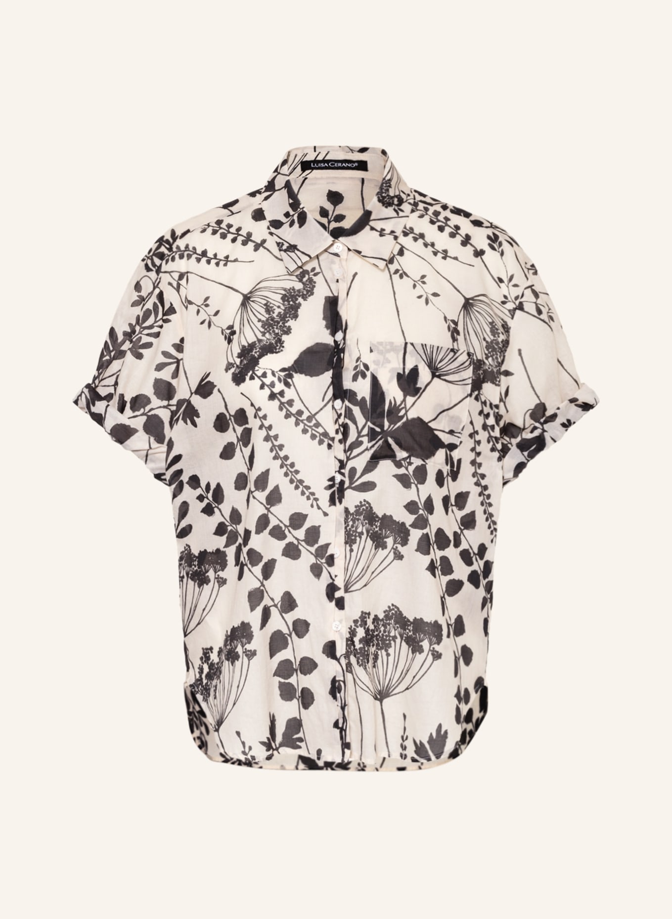 LUISA CERANO Shirt blouse, Color: CREAM/ BLACK (Image 1)