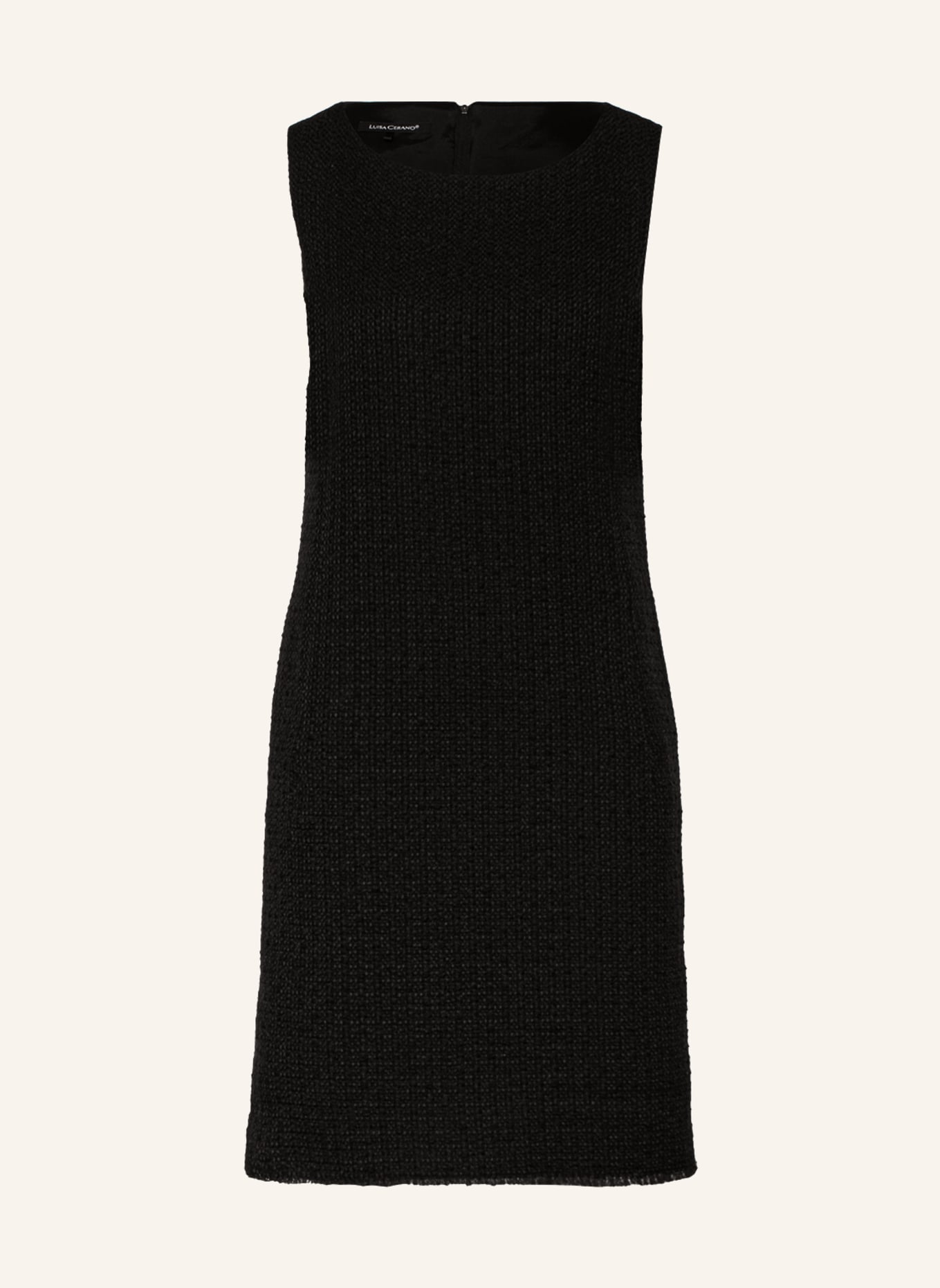 LUISA CERANO Pouzdrové šaty z tvídu, Barva: ČERNÁ (Obrázek 1)