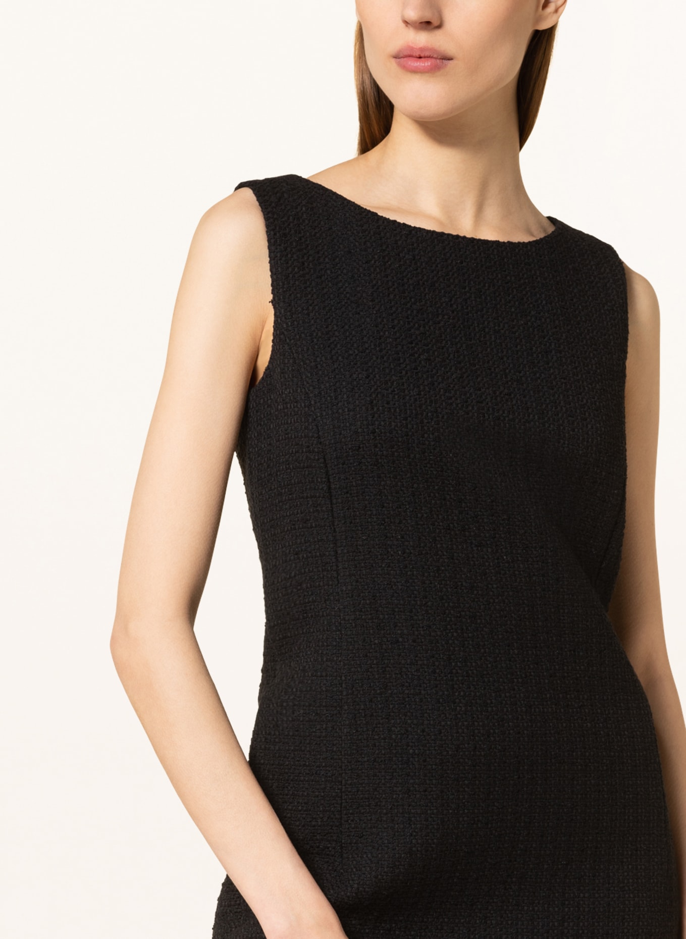 LUISA CERANO Sheath dress made of tweed, Color: BLACK (Image 4)