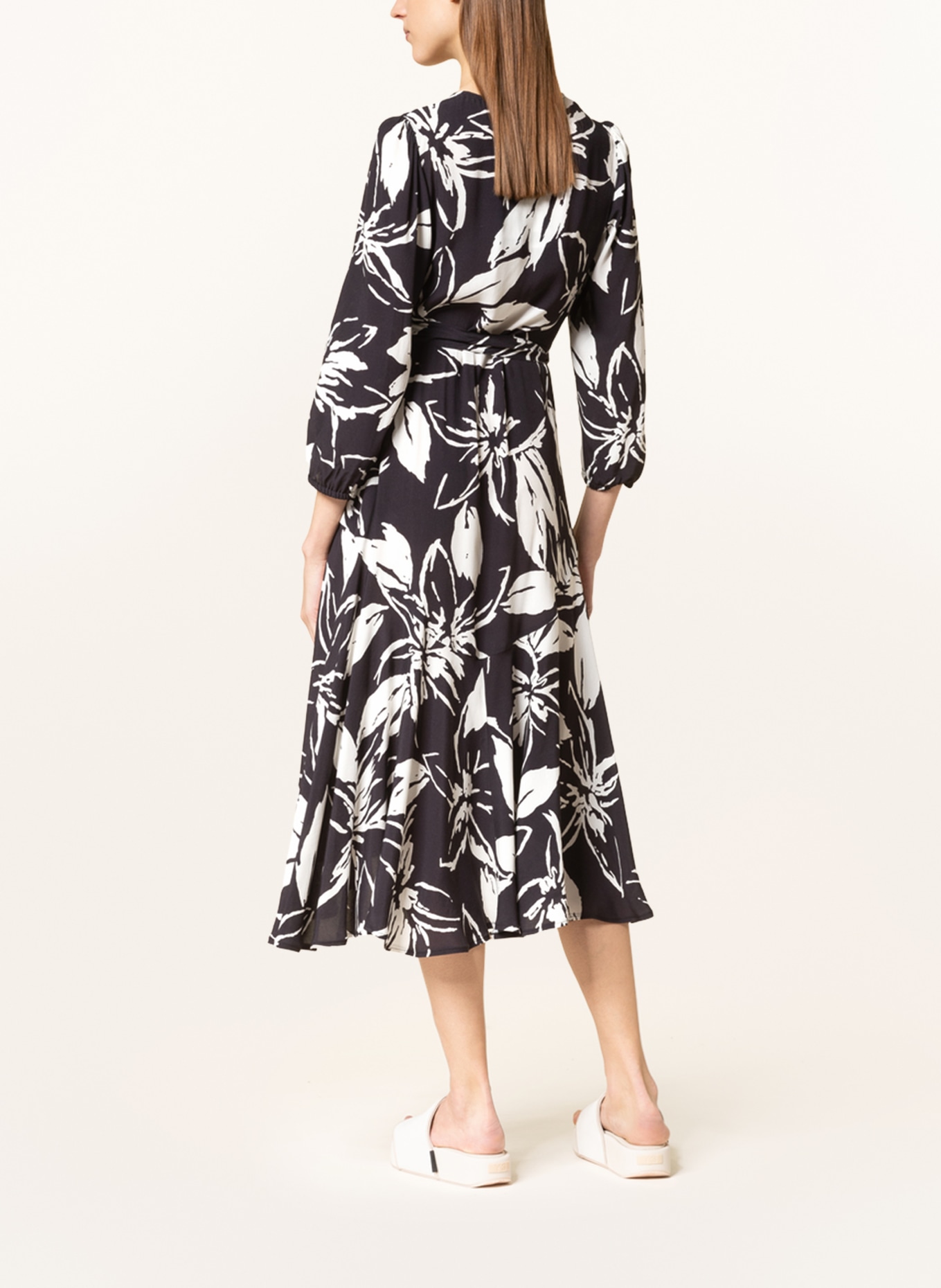 LUISA CERANO Wrap dress, Color: BLACK/ WHITE (Image 3)