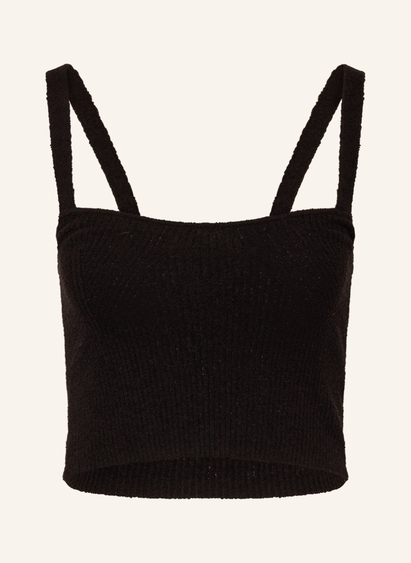 LUISA CERANO Cropped knit top, Color: BLACK (Image 1)