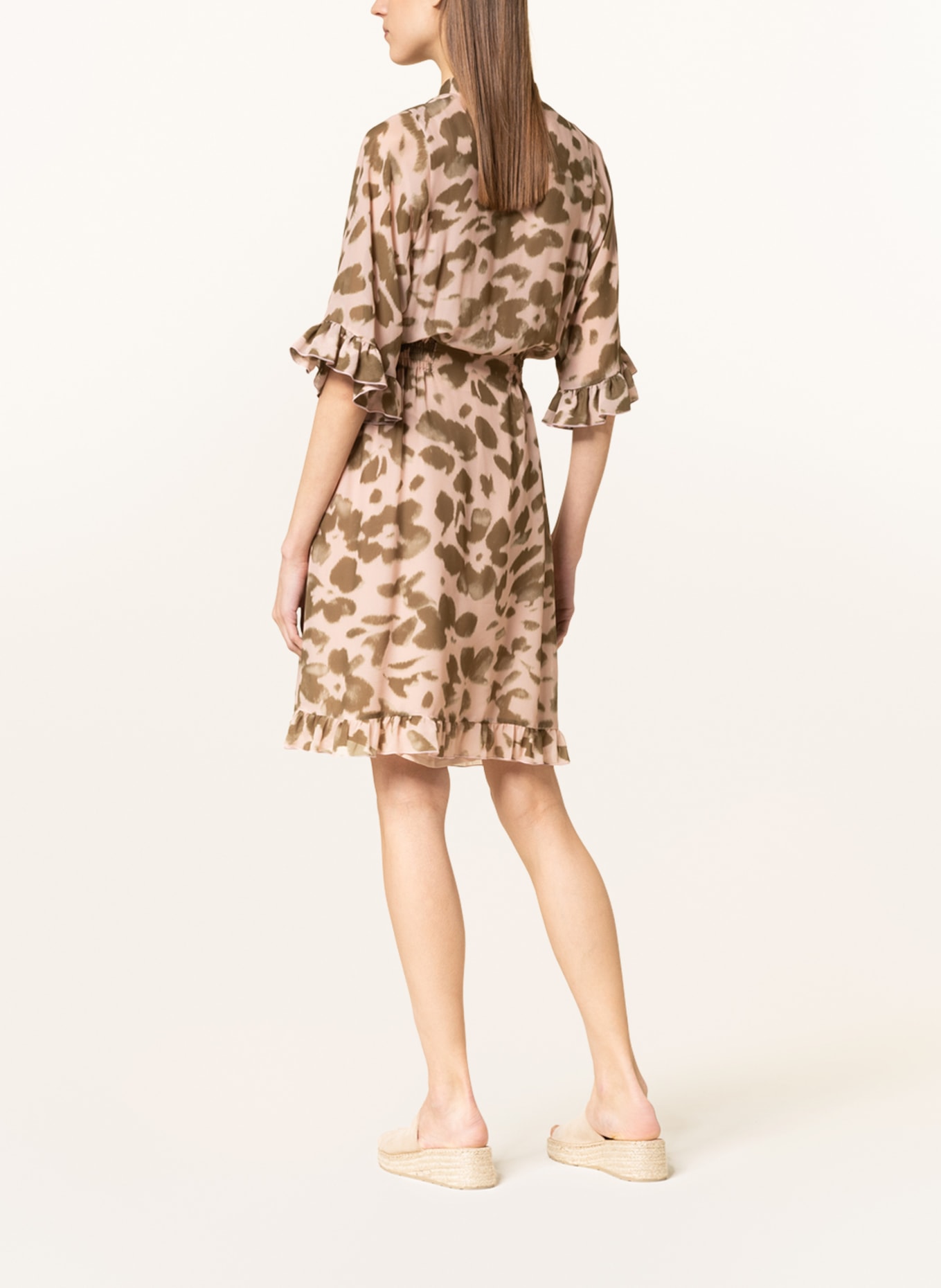 LUISA CERANO Dress with 3/4 sleeves, Color: BEIGE/ KHAKI (Image 3)
