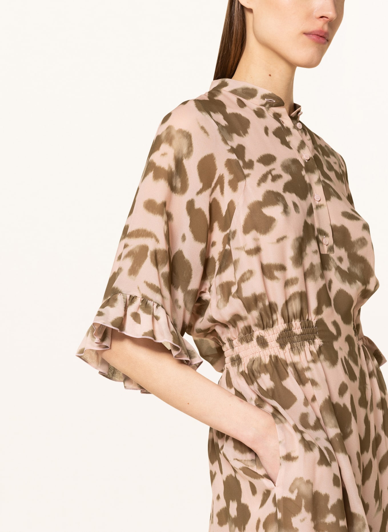 LUISA CERANO Kleid mit 3/4-Arm, Farbe: BEIGE/ KHAKI (Bild 4)