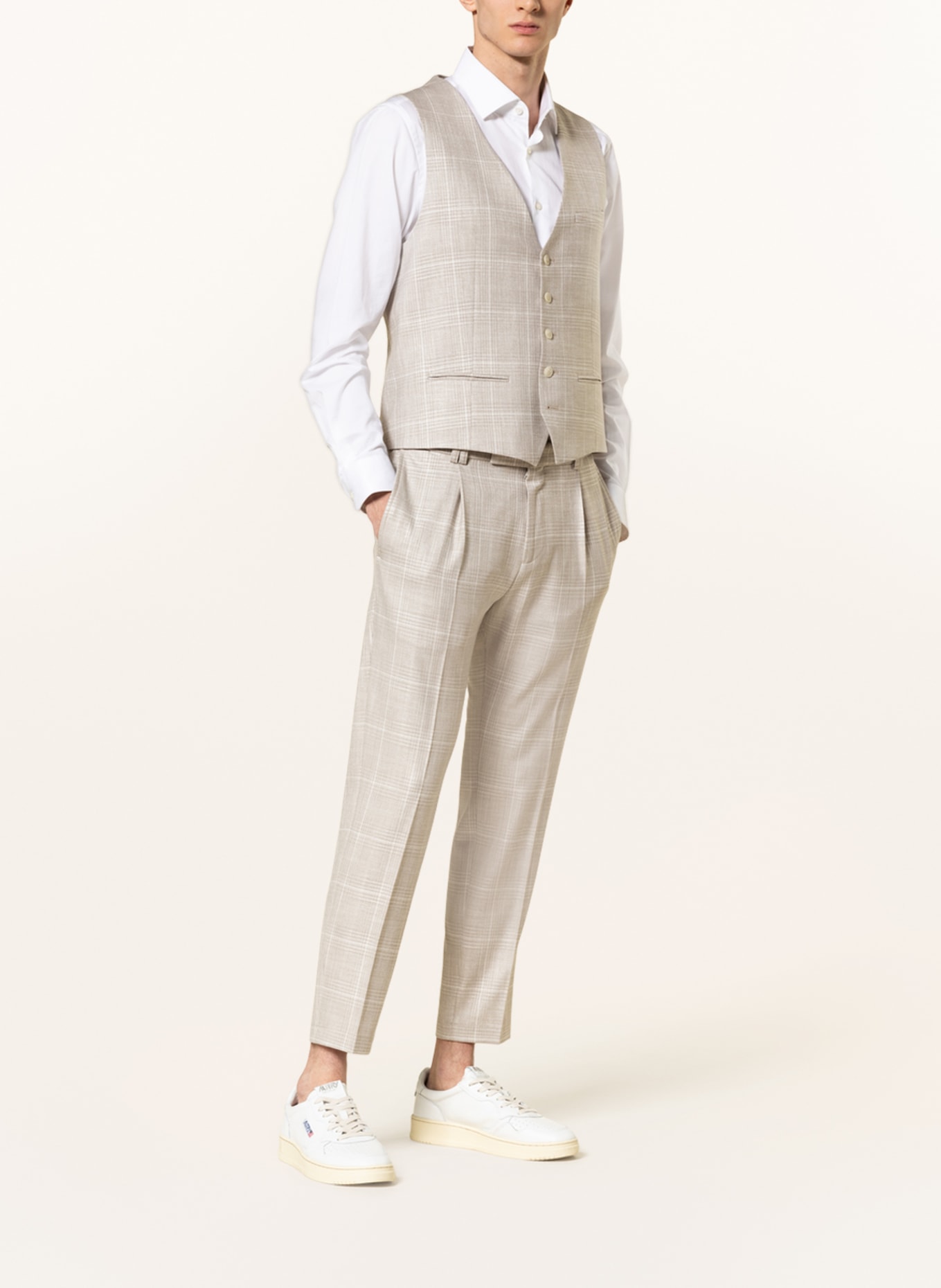 CINQUE Spodnie garniturowe CISANDO extra slim fit, Kolor: KREMOWY/ BEŻOWY/ JASNOBRĄZOWY (Obrazek 3)