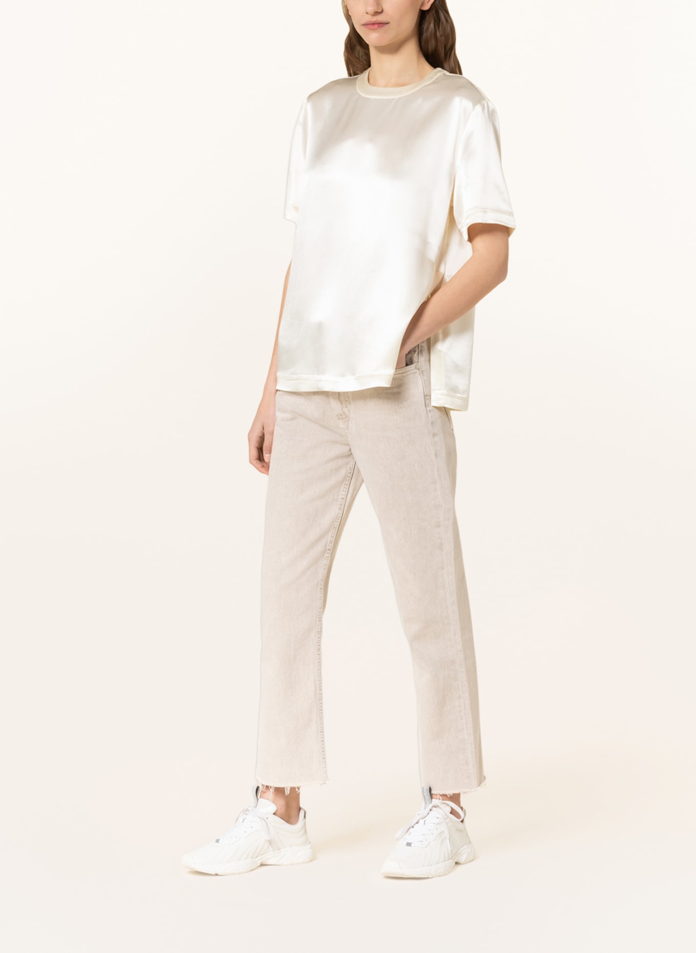 Calvin Klein Shirt blouse NAIA in satin, Color: ECRU (Image 2)