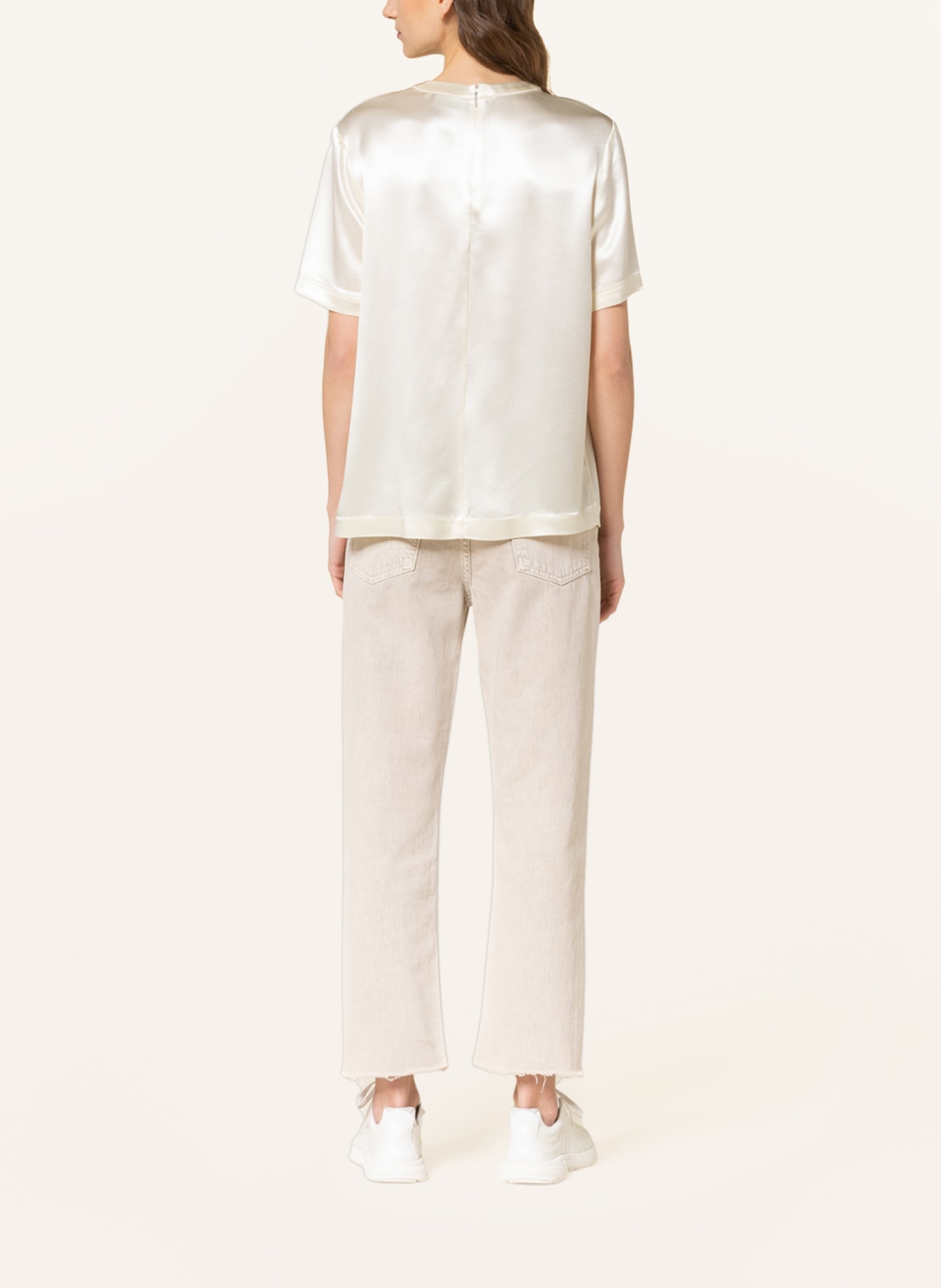 Calvin Klein Shirt blouse NAIA in satin, Color: ECRU (Image 3)