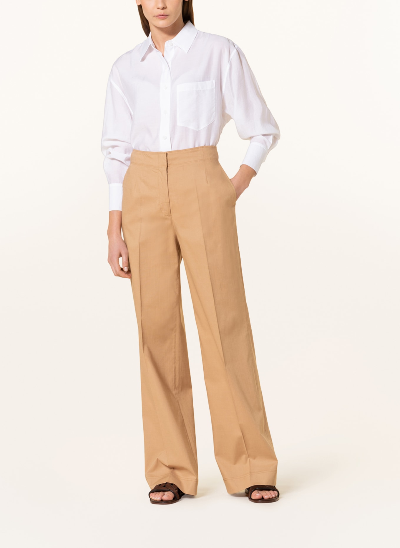 Calvin Klein Wide leg trousers, Color: CAMEL (Image 2)