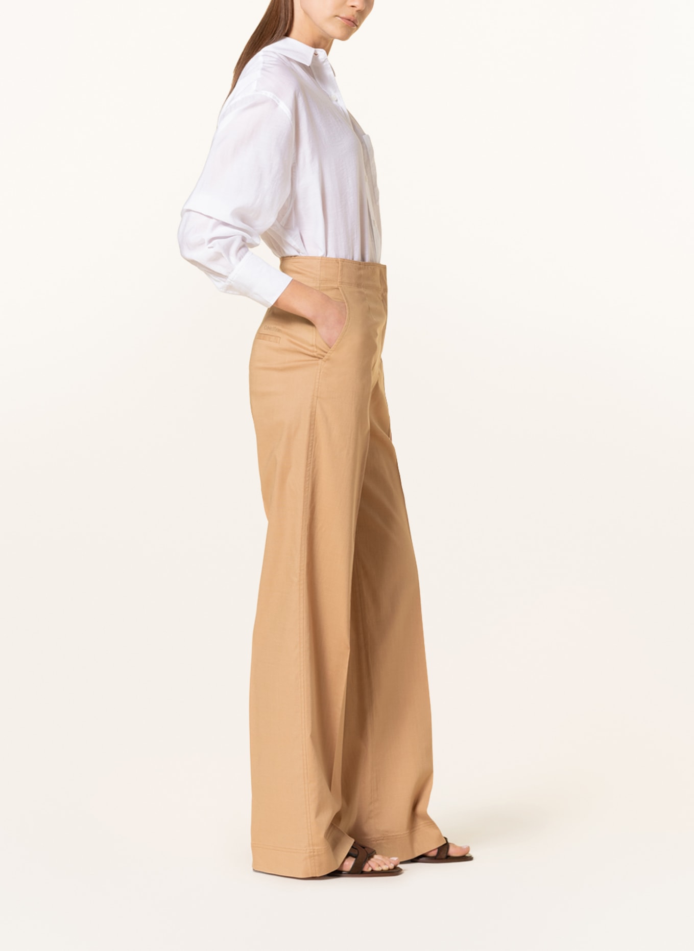 Calvin Klein Spodnie marlena, Kolor: CAMELOWY (Obrazek 4)