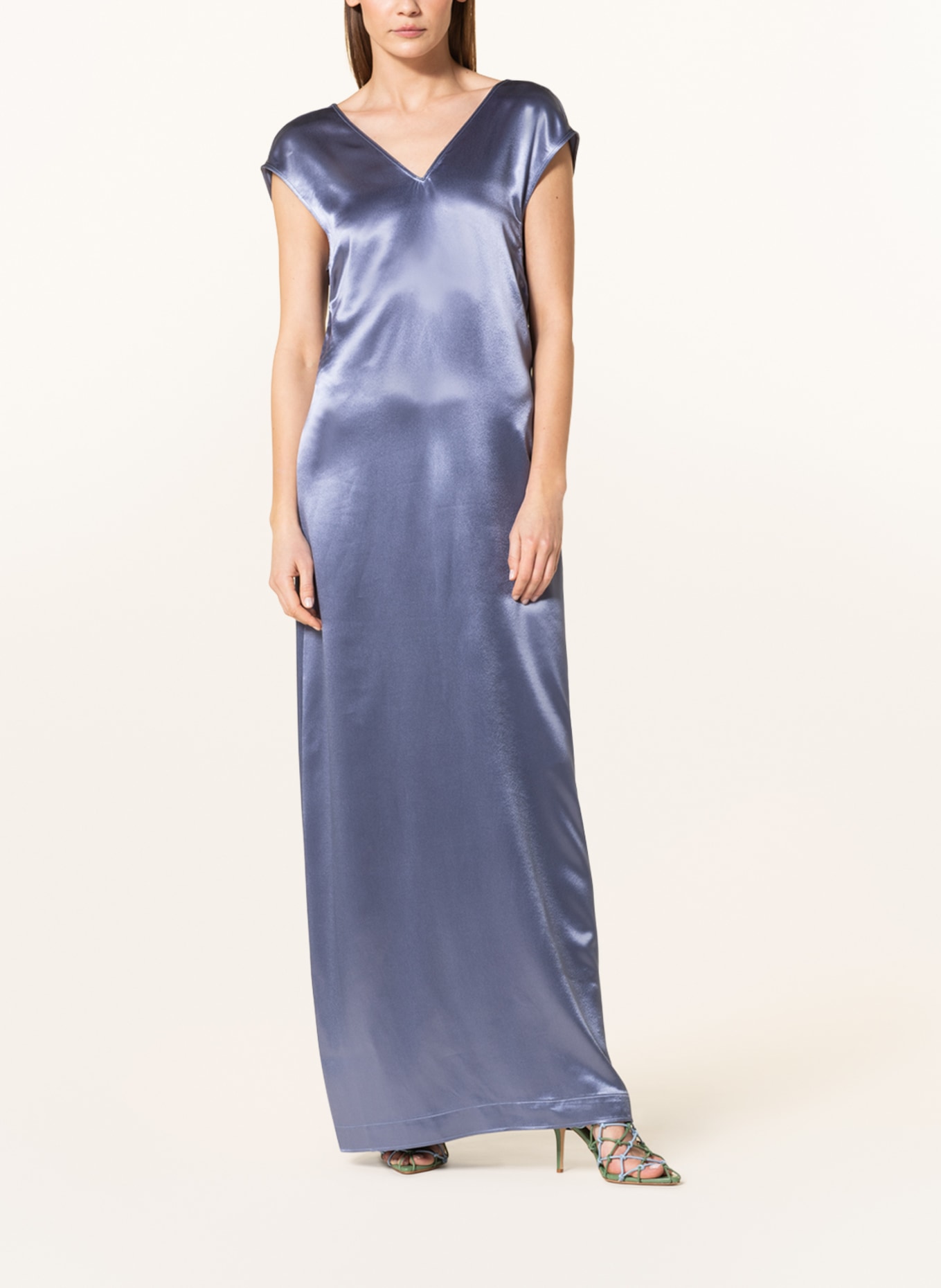 Calvin Klein Saténové šaty NAIA, Barva: TMAVĚ MODRÁ (Obrázek 2)