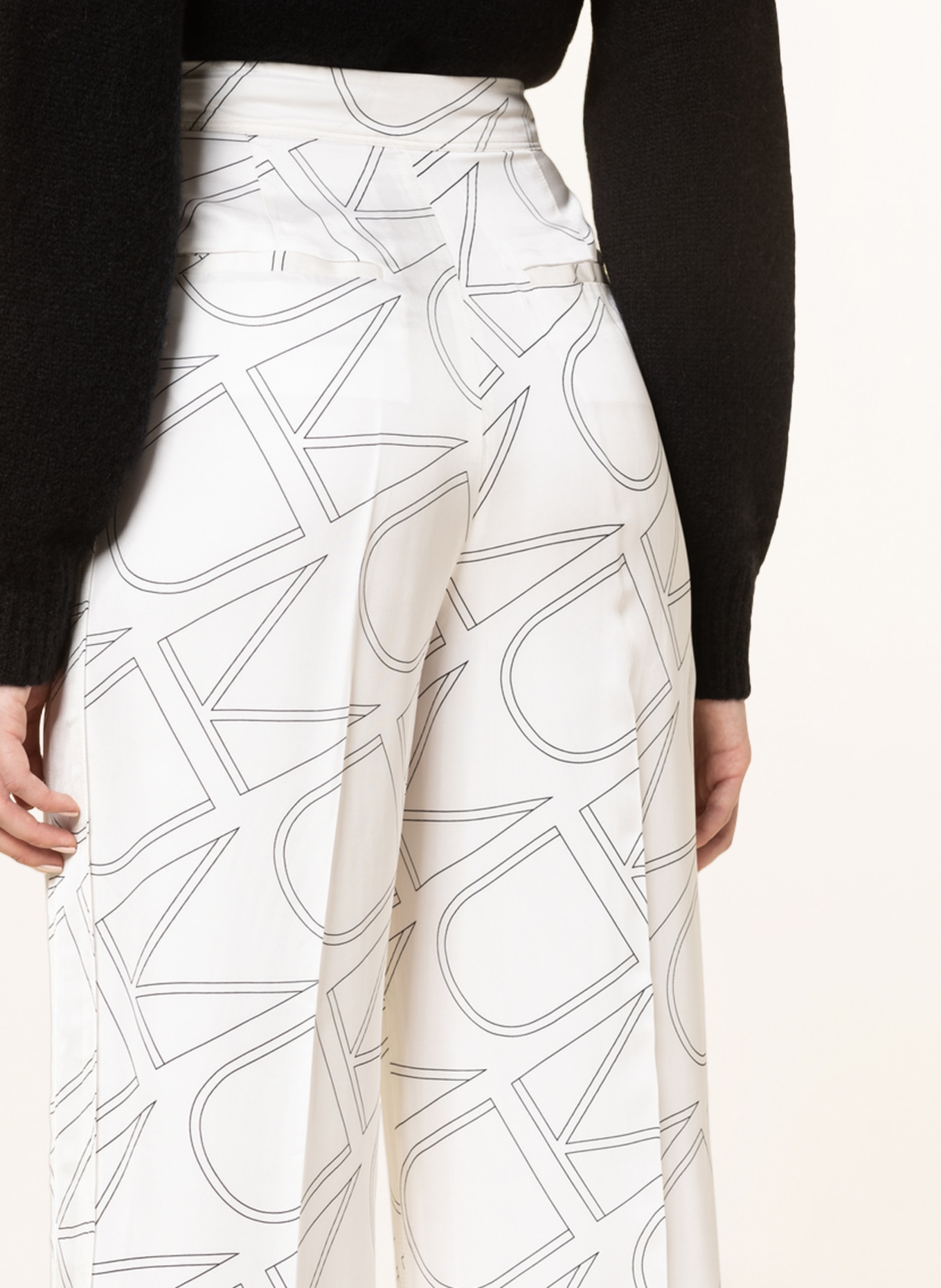 Calvin Klein Wide leg trousers, Color: WHITE/ BLACK (Image 5)