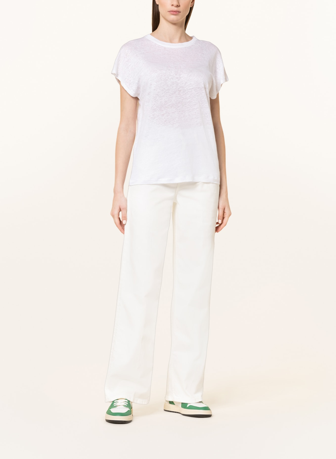 Calvin Klein T-shirt made of linen, Color: WHITE (Image 2)