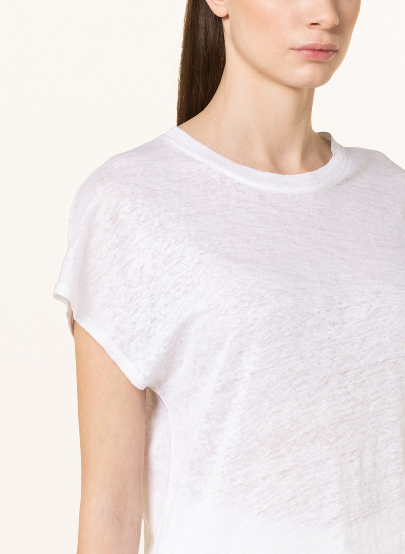 Calvin Klein Lněné tričko, Barva: BÍLÁ (Obrázek 4)