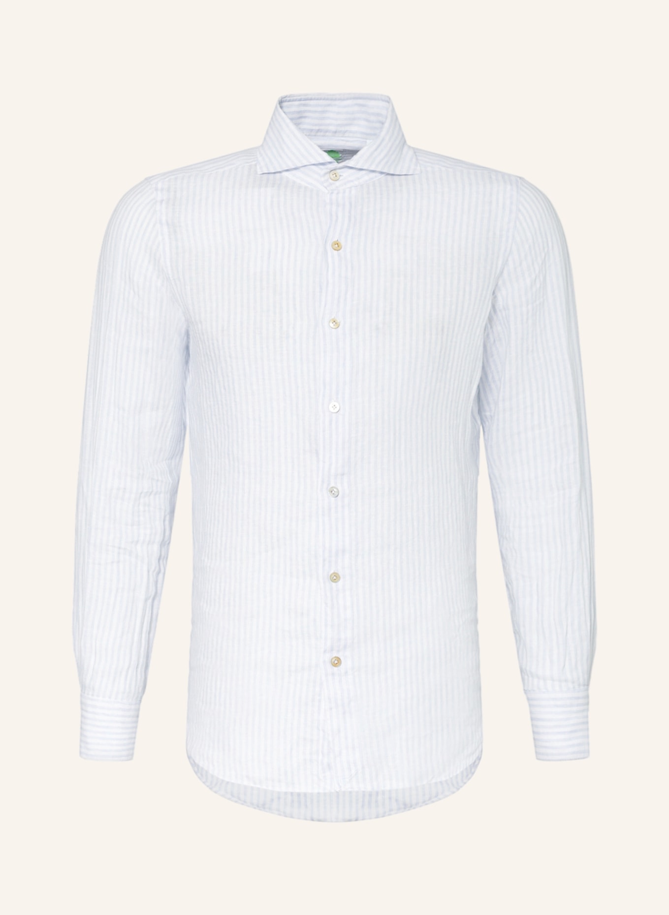 FINAMORE 1925 Linen shirt TOKYO regular fit, Color: LIGHT BLUE/ WHITE (Image 1)