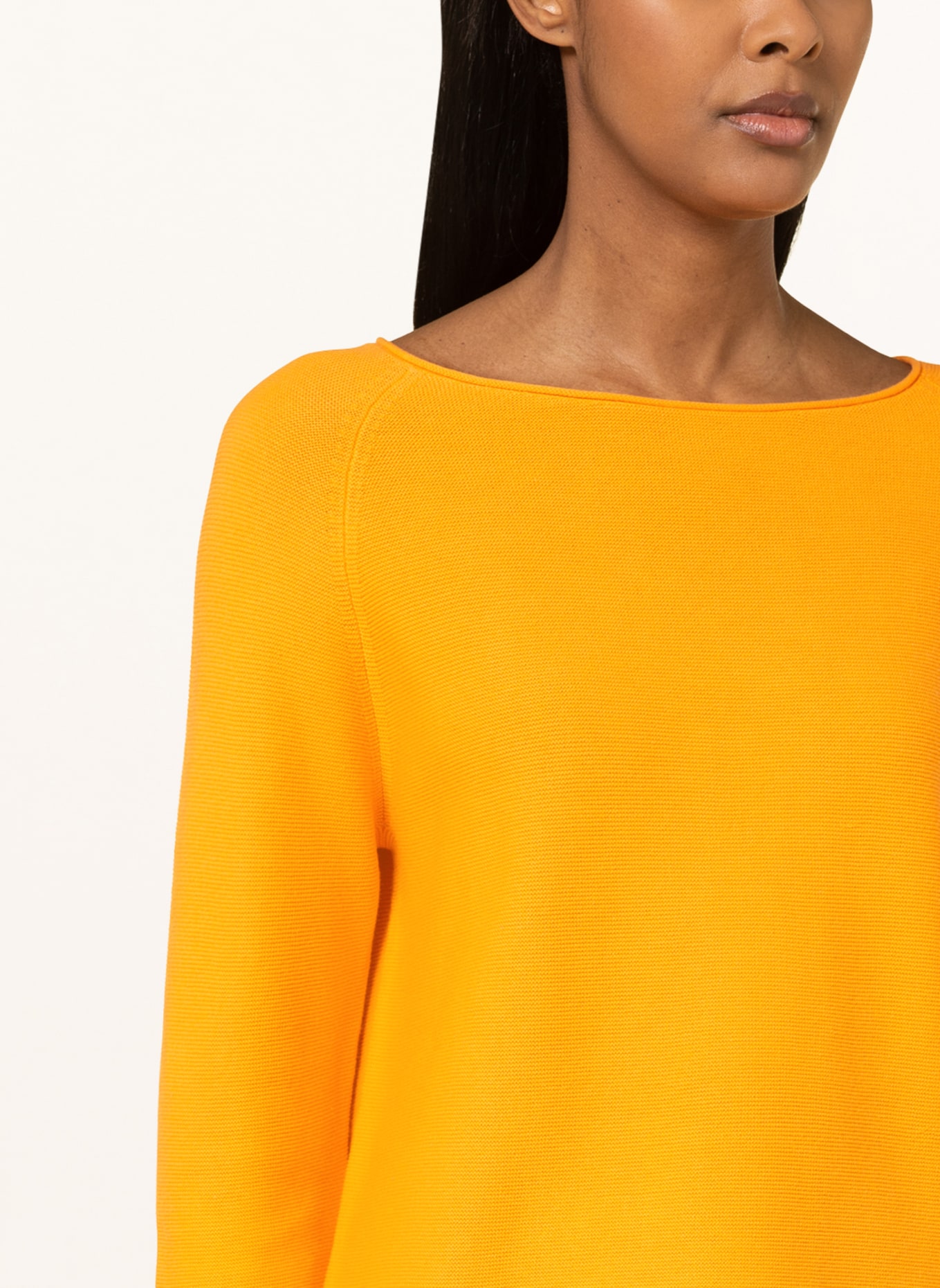 darling harbour Sweater with 3/4 sleeves in papaya