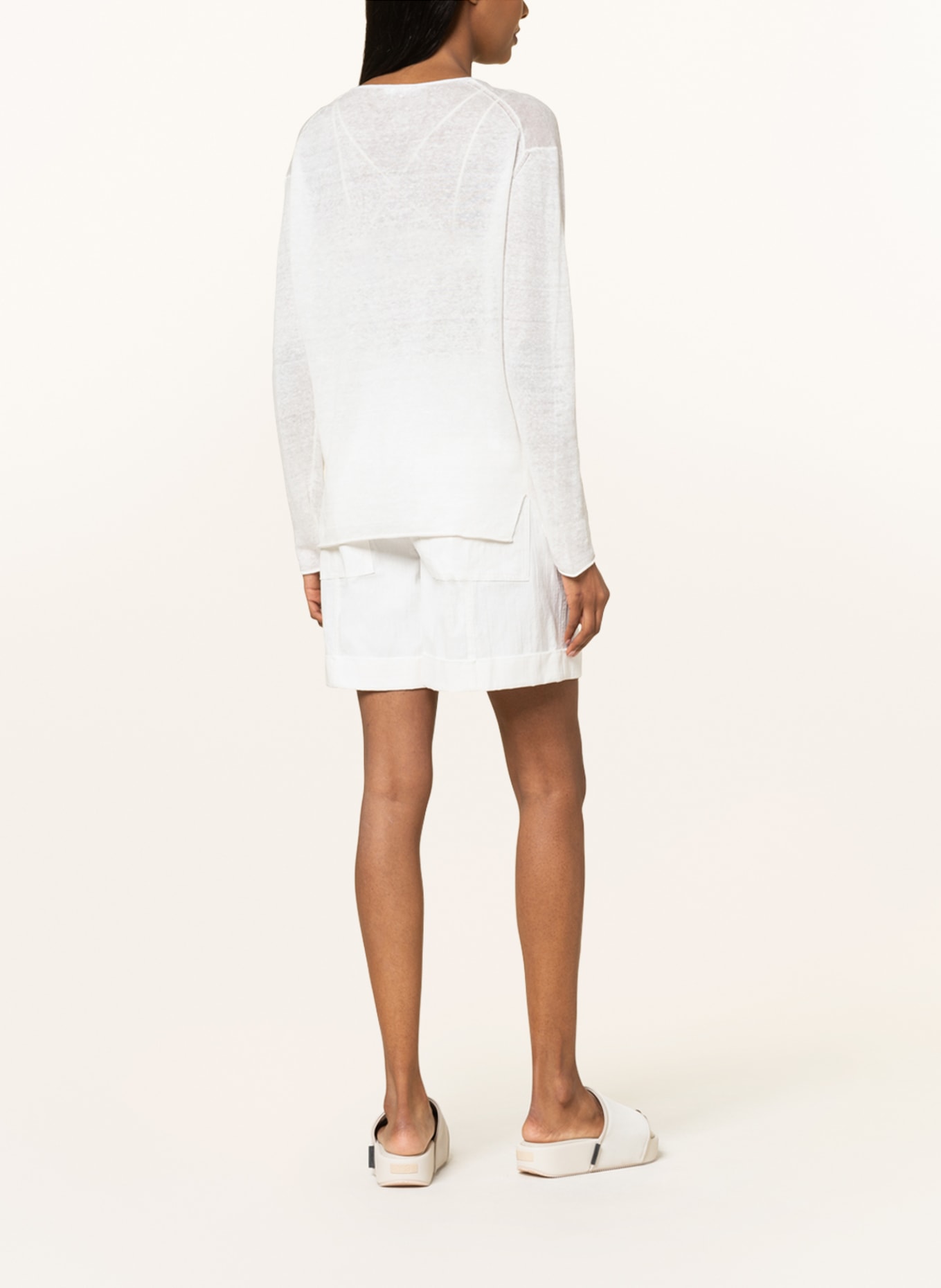 darling harbour Linen sweater, Color: OFFWHITE (Image 3)
