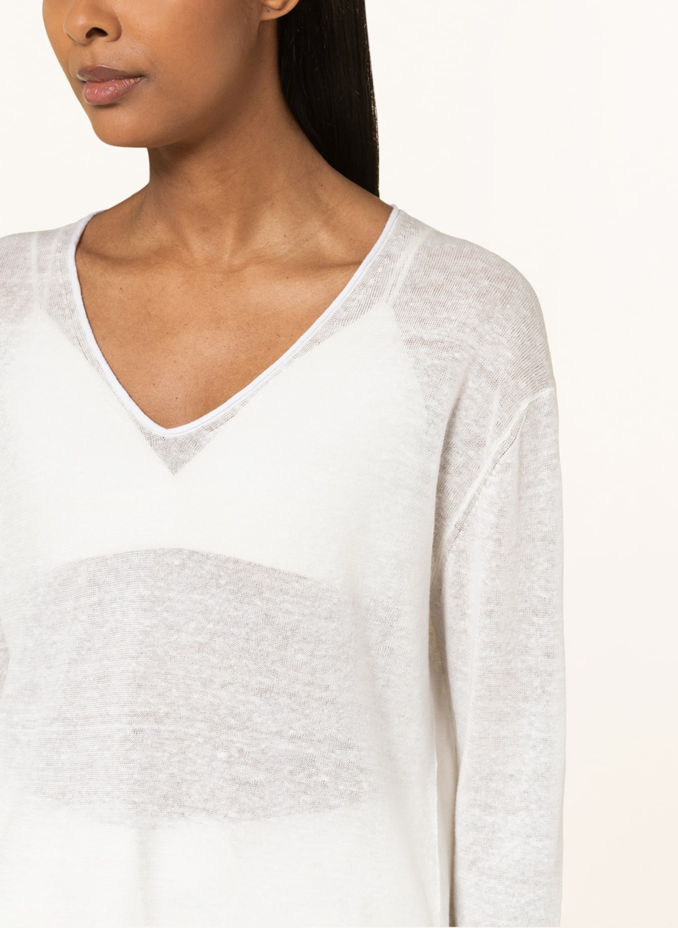 darling harbour Linen sweater, Color: OFFWHITE (Image 4)