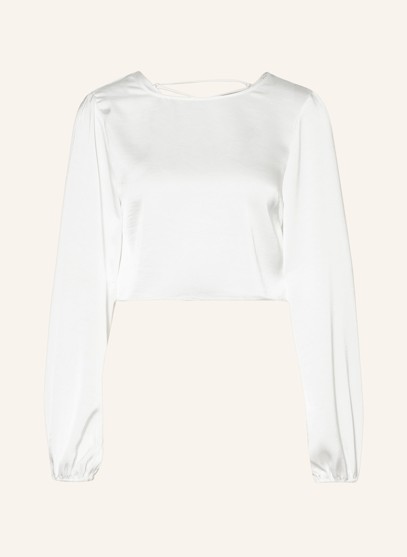 NEO NOIR Cropped shirt blouse AURA , Color: WHITE (Image 1)