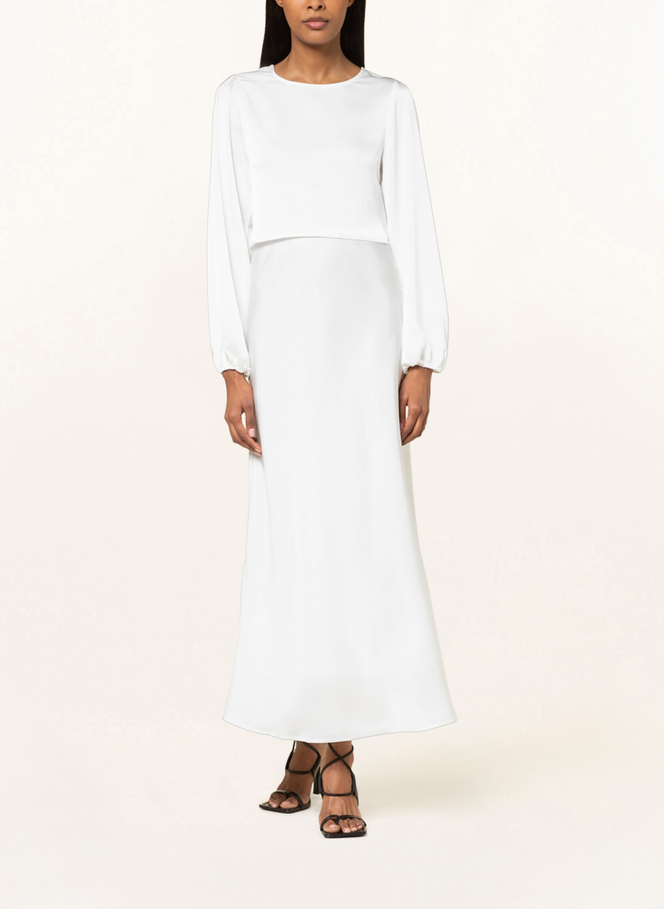 NEO NOIR Cropped shirt blouse AURA , Color: WHITE (Image 2)
