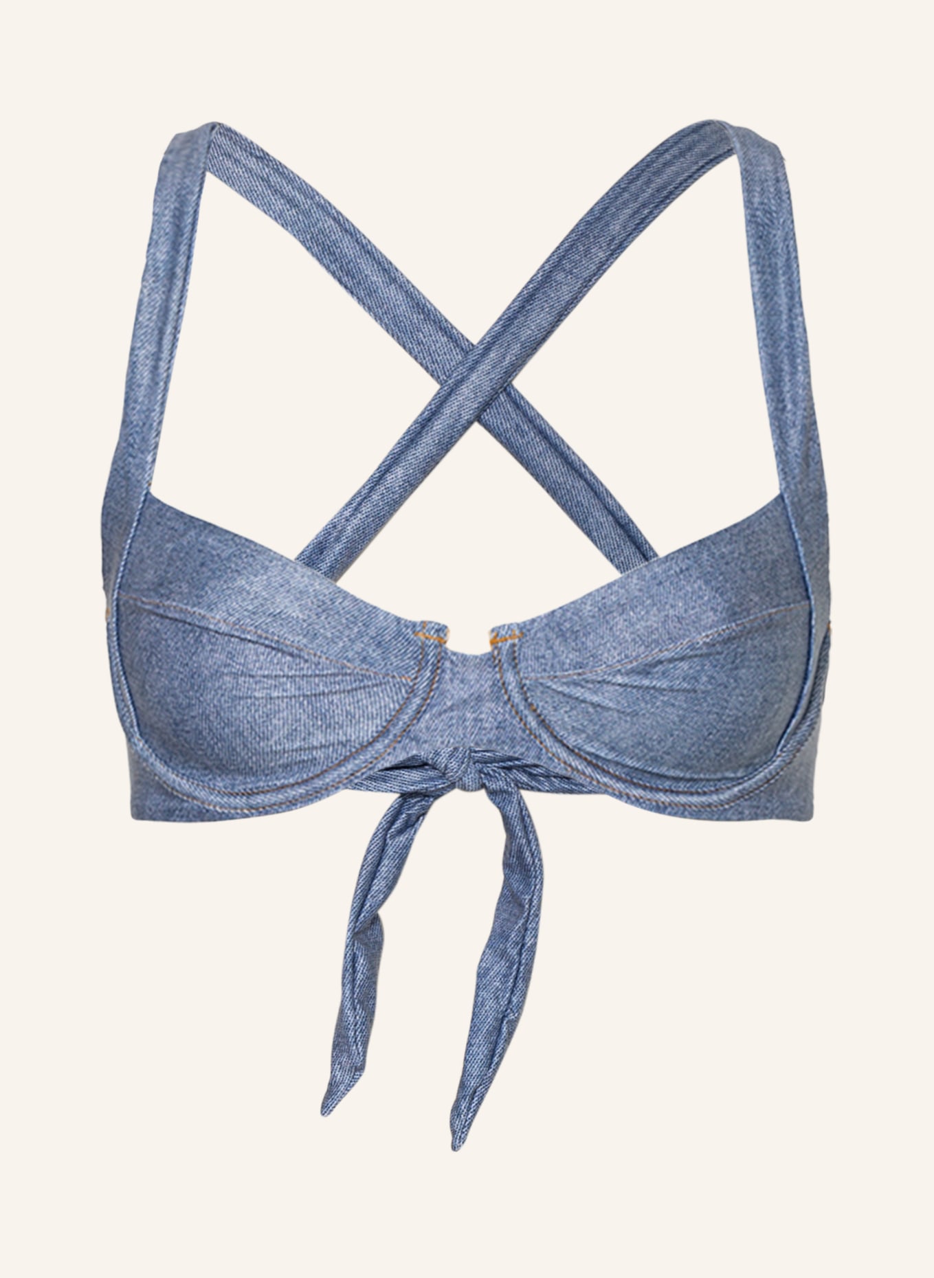 PILYQ Underwired bikini top PERLA, Color: BLUE (Image 1)