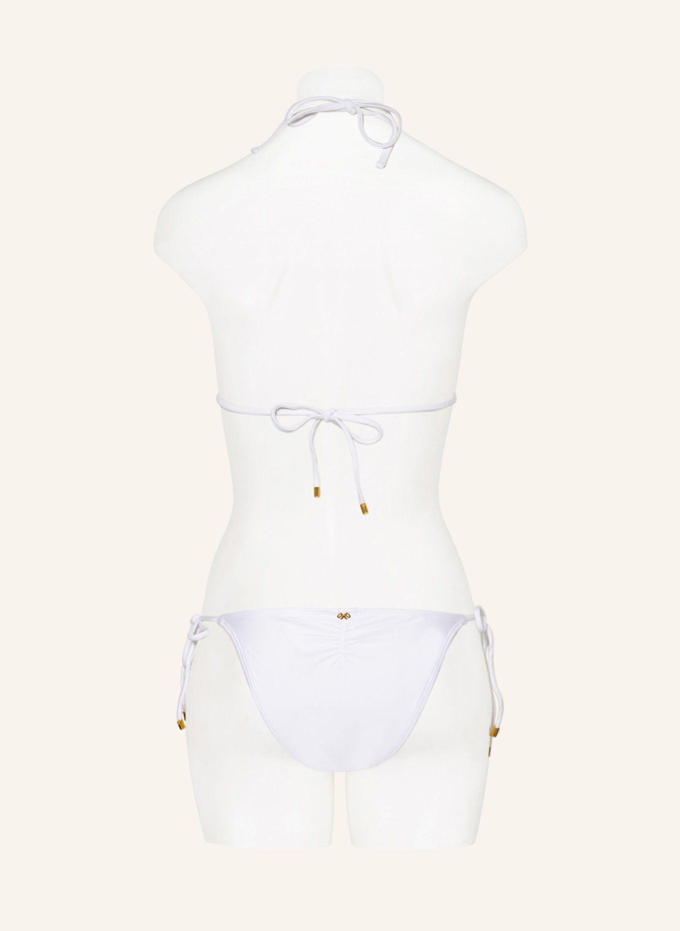 PILYQ Triangle bikini top LACE, Color: WHITE (Image 3)