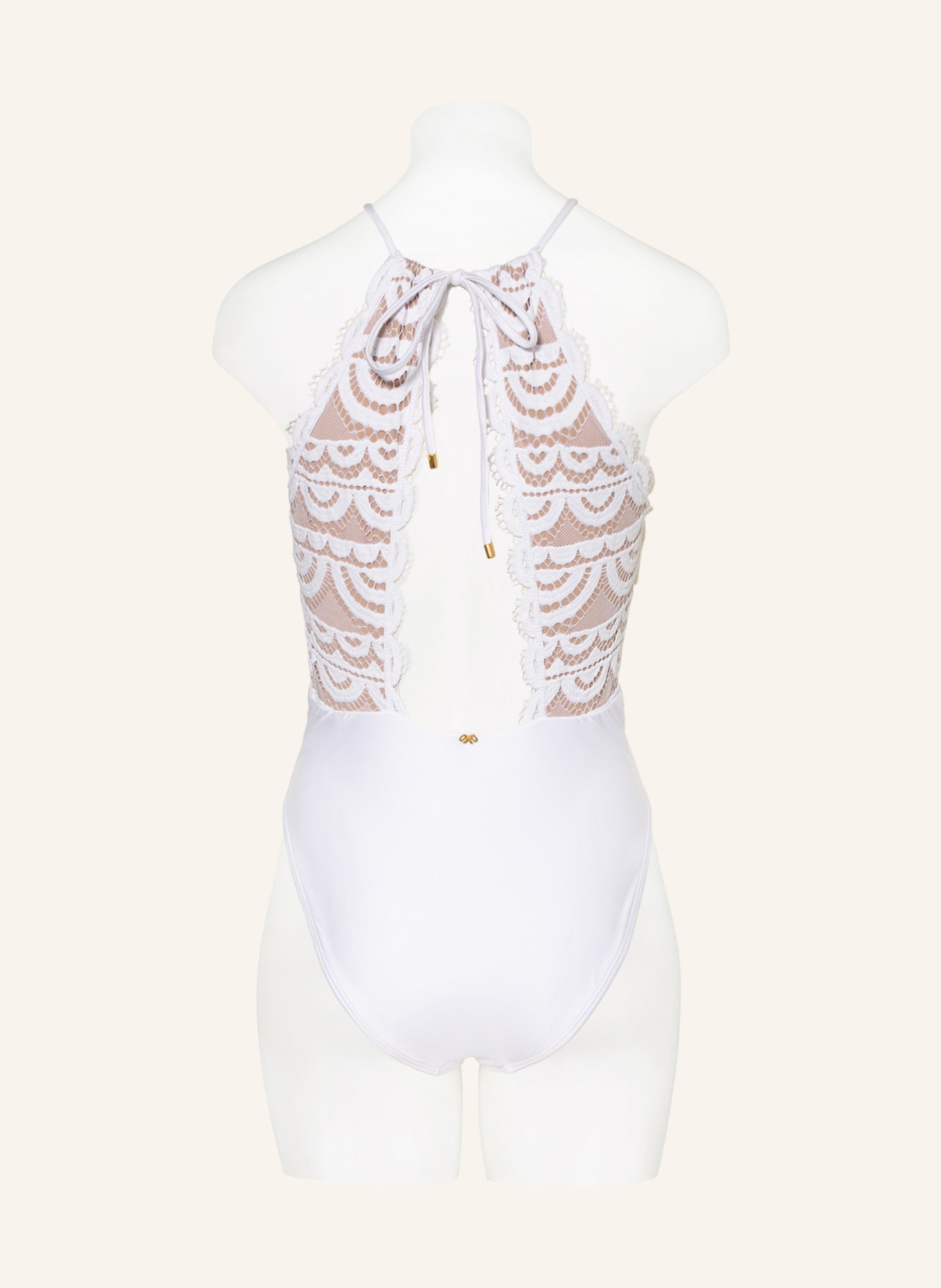 PILYQ High neck swimsuit WATERLILY, Color: WHITE (Image 3)