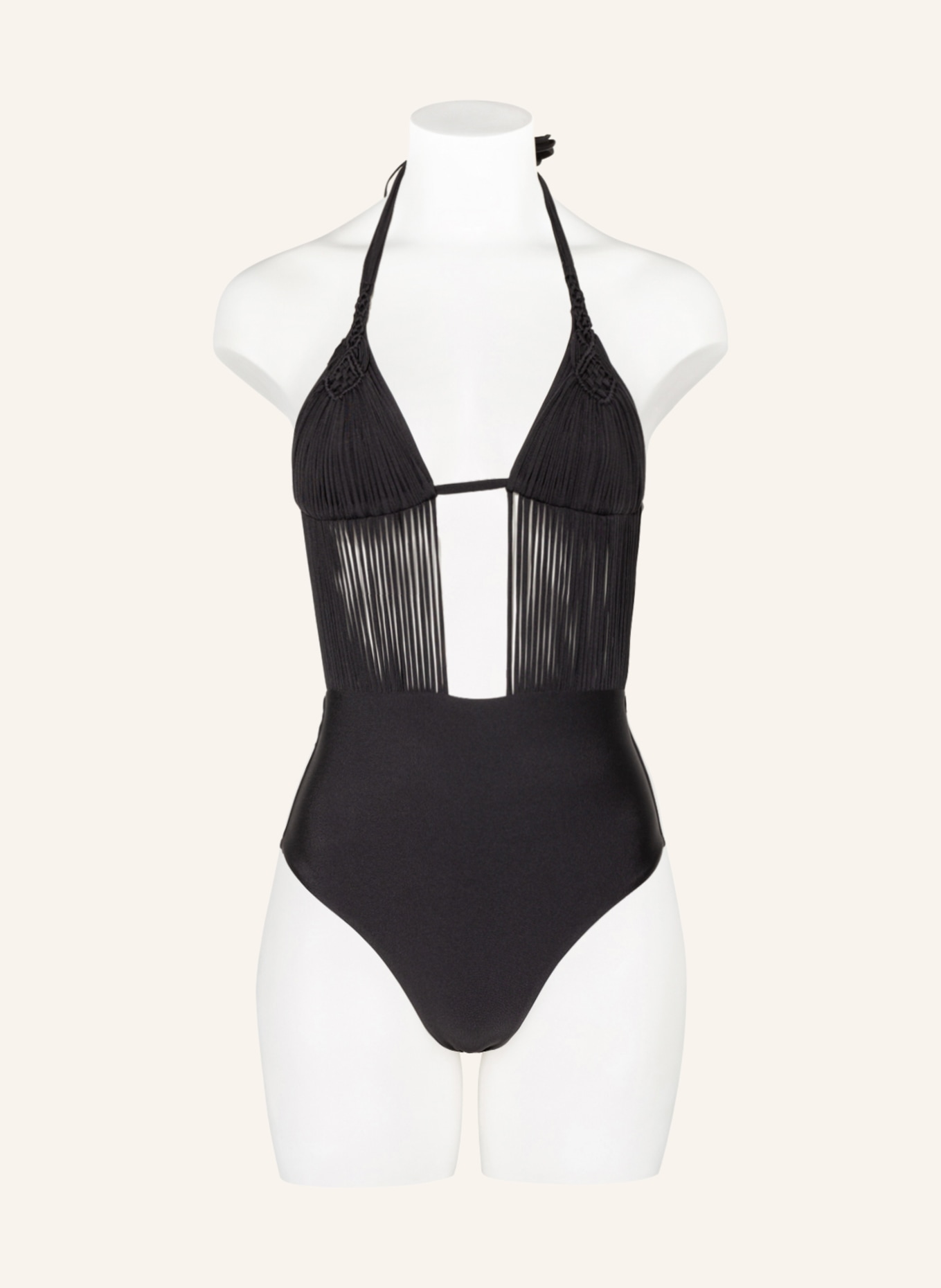 PILYQ Halter neck swimsuit MILA, Color: BLACK (Image 2)