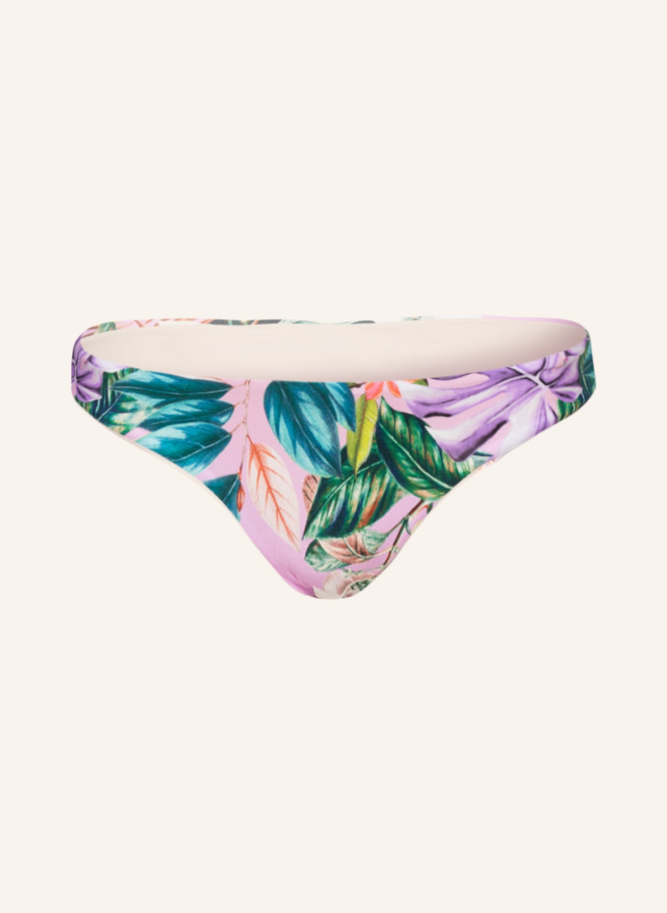 PILYQ Brazilian-Bikini-Hose BASIC RUCHED TEENY, Farbe: LILA/ ROSA/ GRÜN (Bild 1)