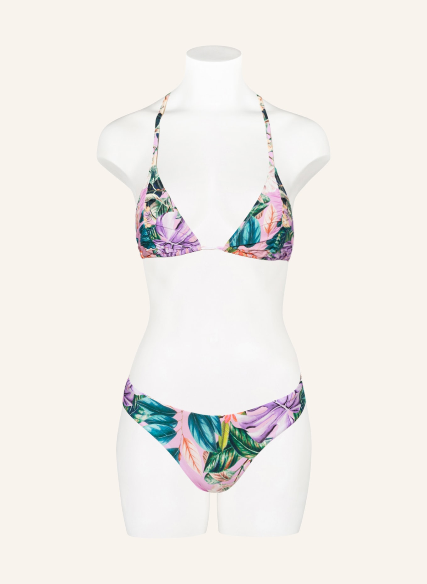 PILYQ Brazilian bikini bottoms BASIC RUCHED TEENY, Color: PURPLE/ PINK/ GREEN (Image 2)