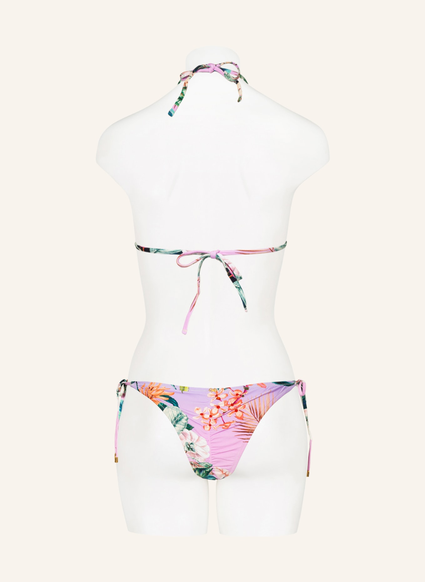 PILYQ Triangle bikini top, Color: PURPLE/ PINK/ GREEN (Image 3)