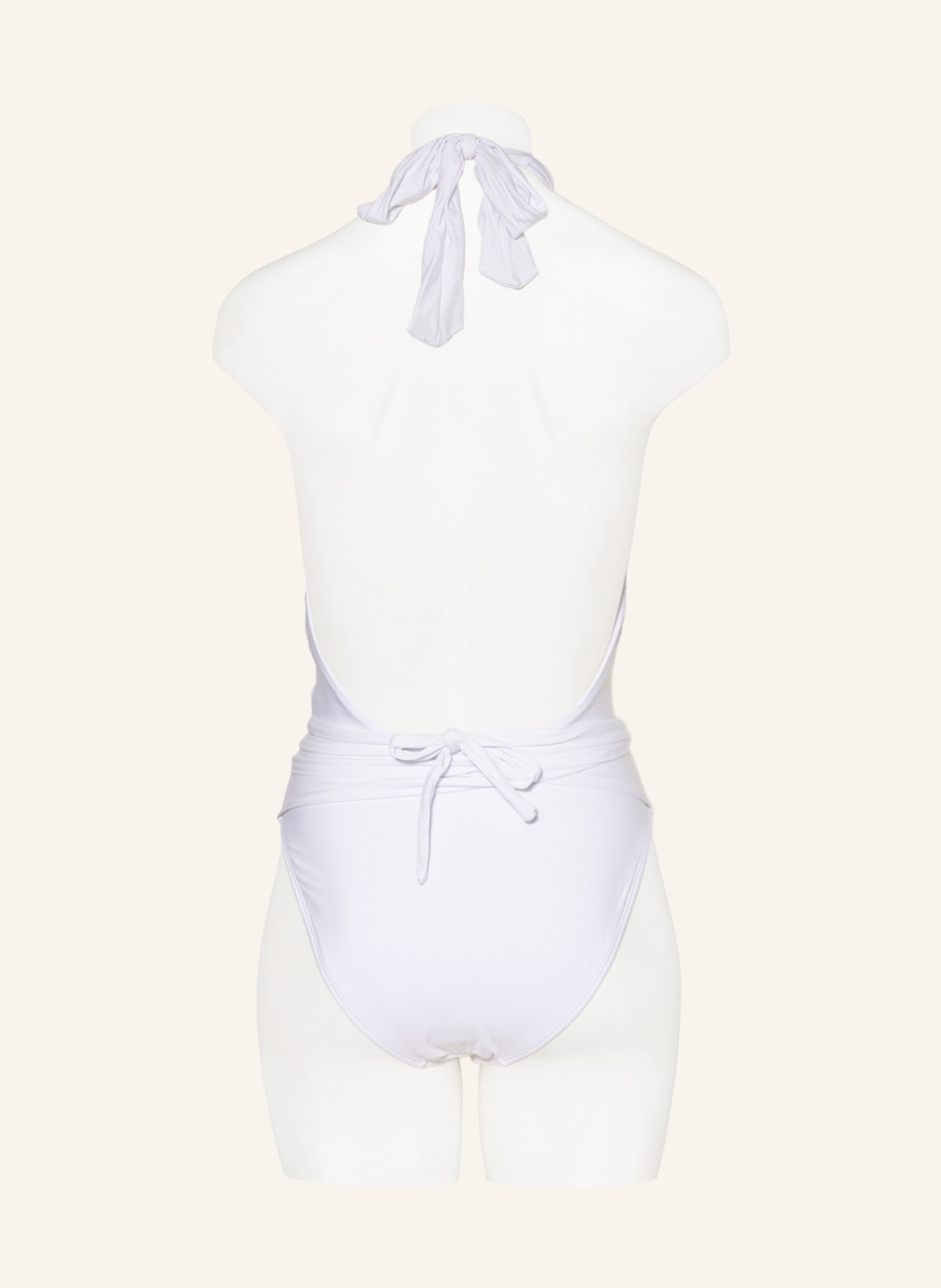 PILYQ Halter neck swimsuit ALEX, Color: WHITE (Image 3)