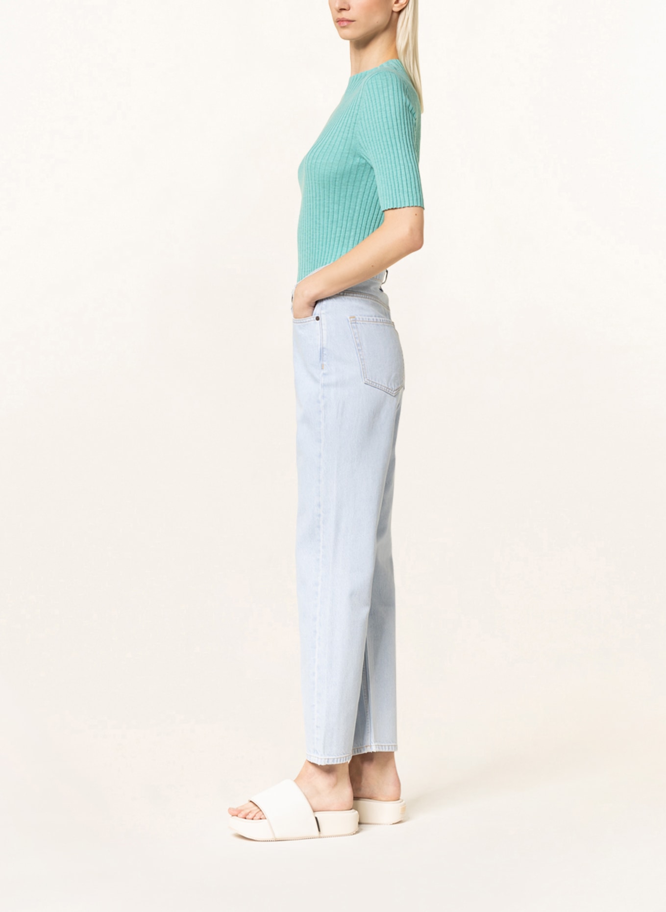 Marc O'Polo Straight jeans, Color: 001 Clean bright ice blue wash (Image 4)