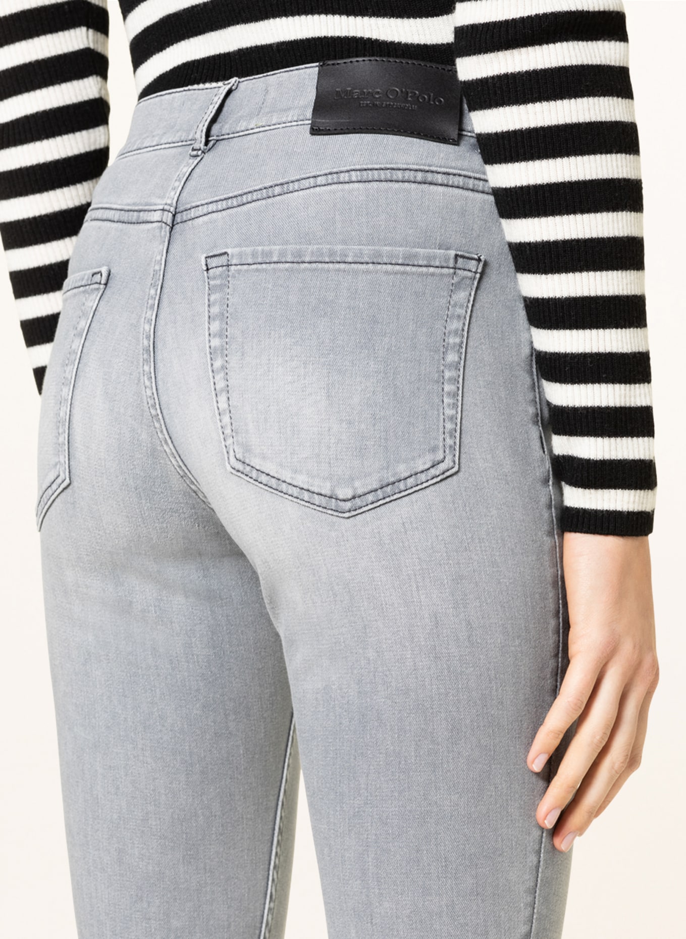 Marc O'Polo Skinny Jeans, Farbe: 007 Comfort light grey wash (Bild 5)