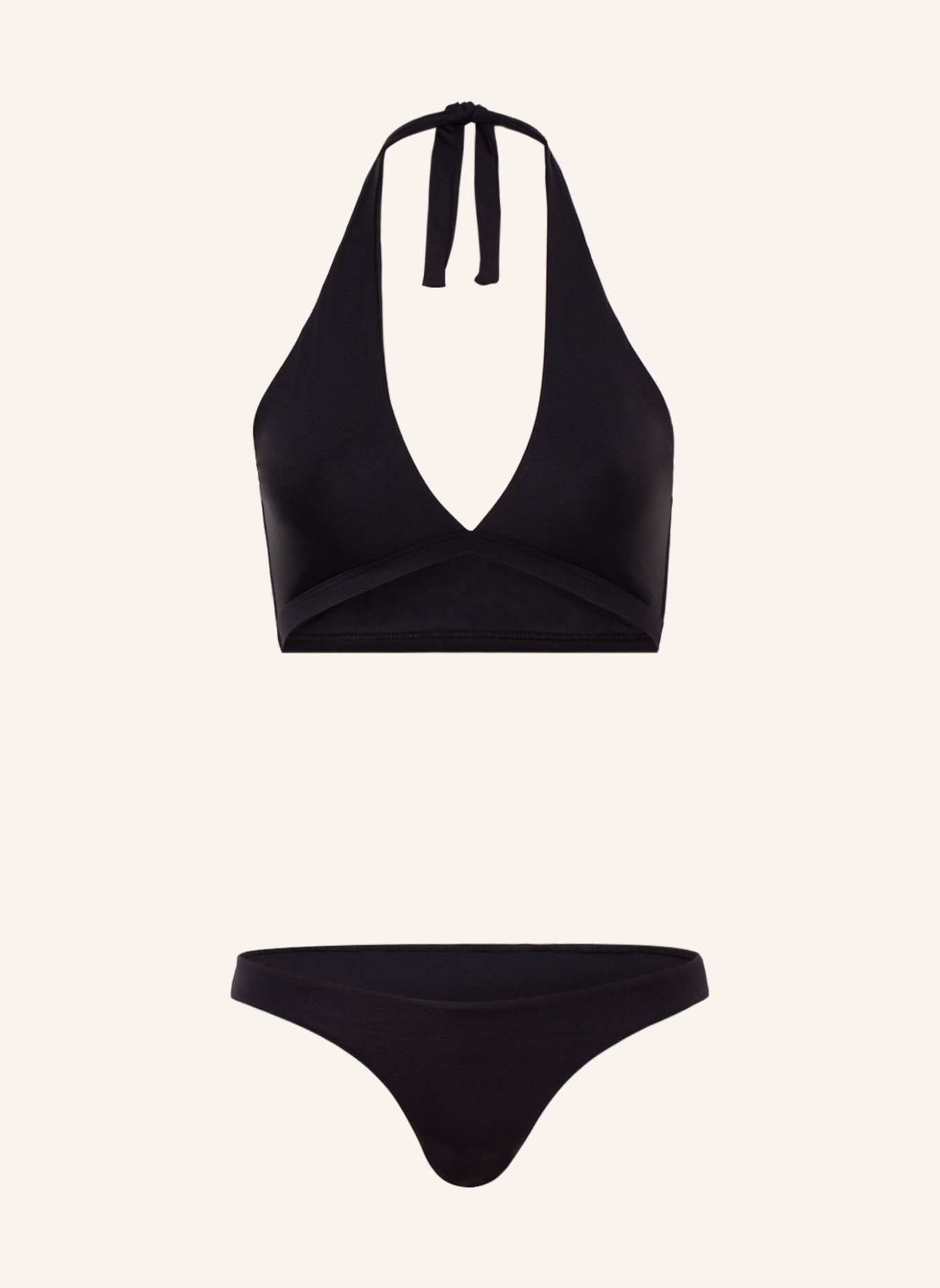 MELISSA ODABASH Halter neck bikini PRAGUE , Color: BLACK (Image 1)