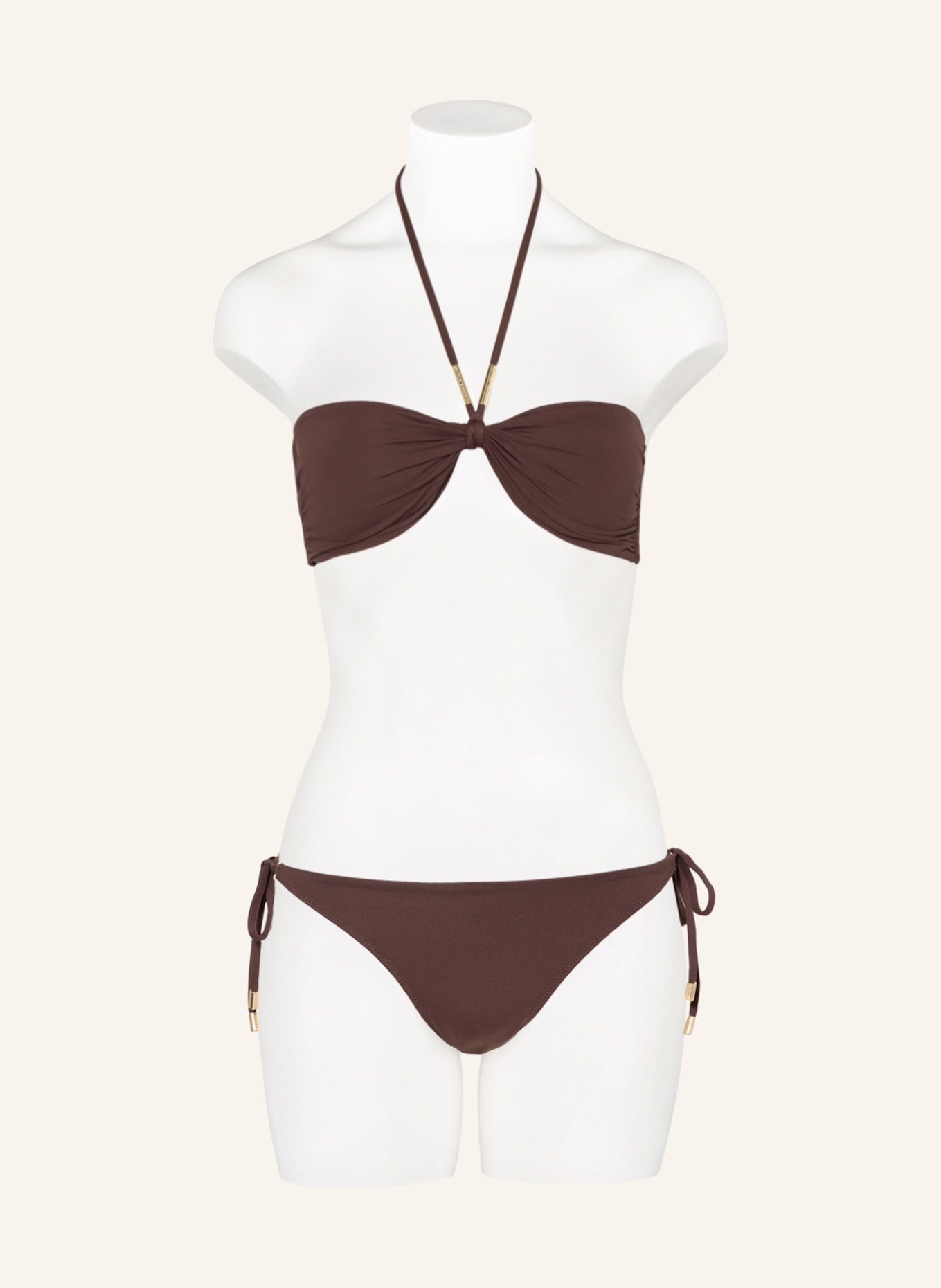 MELISSA ODABASH Bandeau bikini CANARY, Color: DARK BROWN (Image 2)