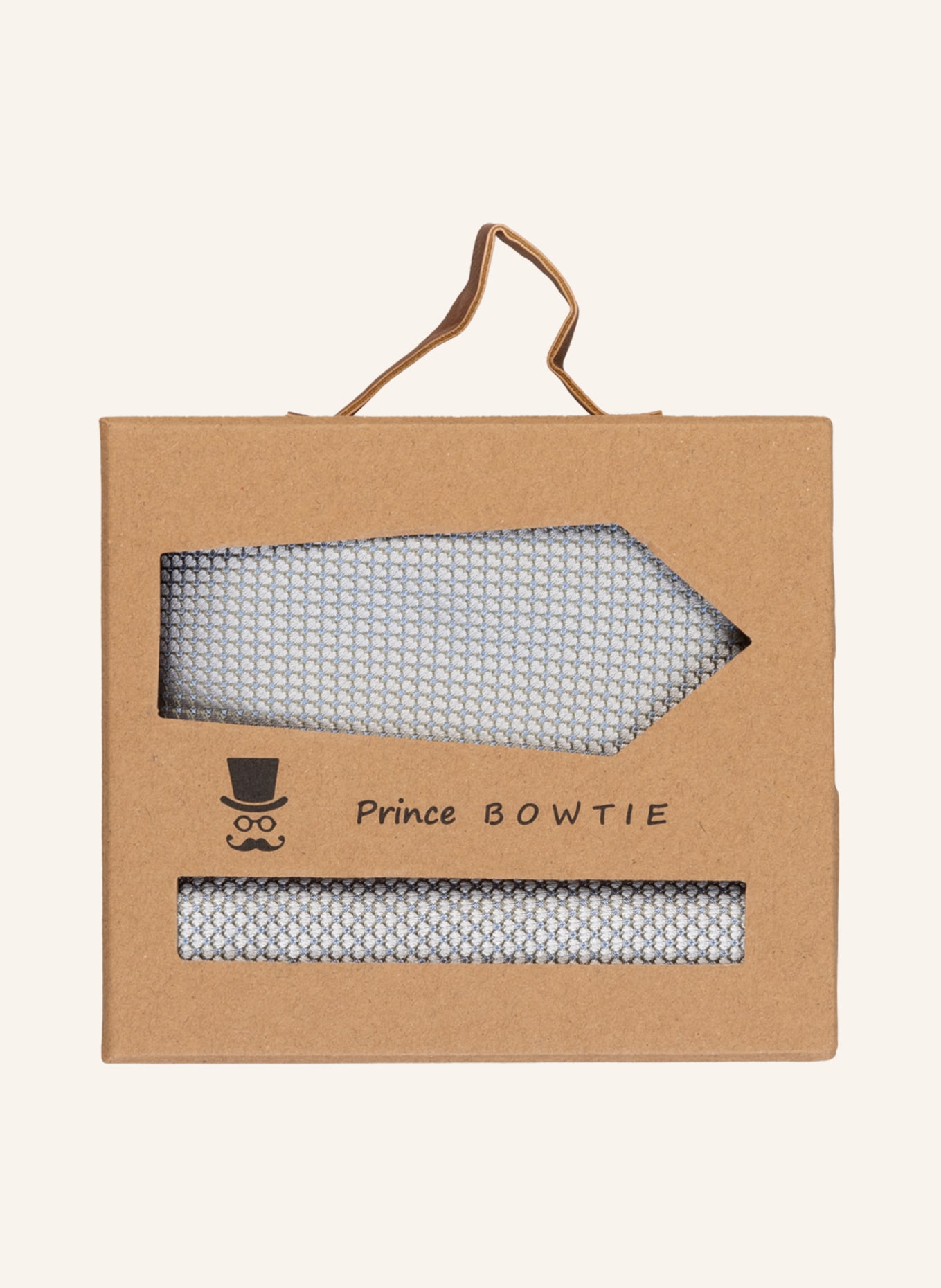 Prince BOWTIE Set: Tie and pocket square, Color: MINT (Image 1)