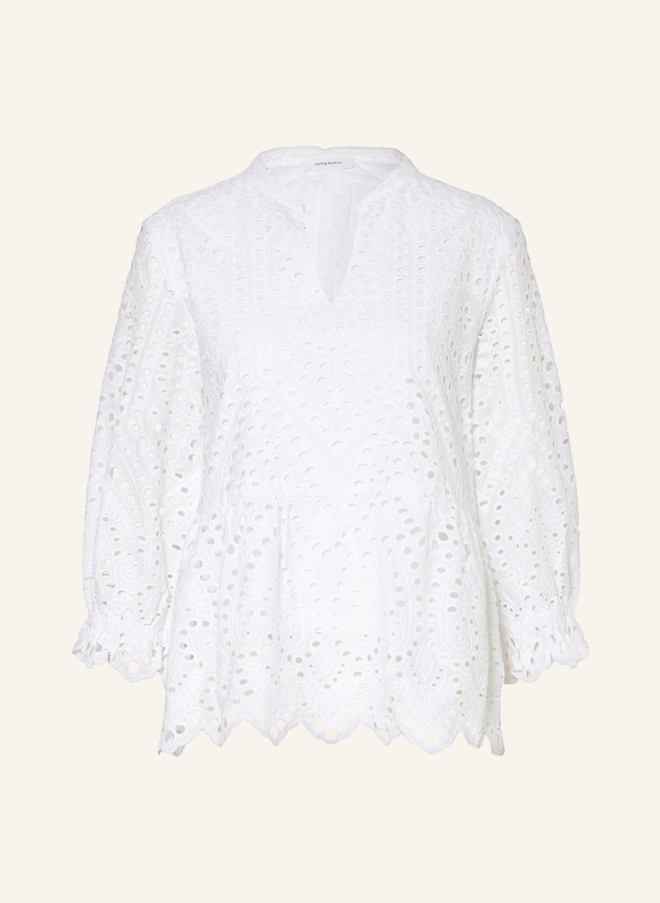 darling harbour Shirt blouse made of lace , Color: WHITE (Image 1)