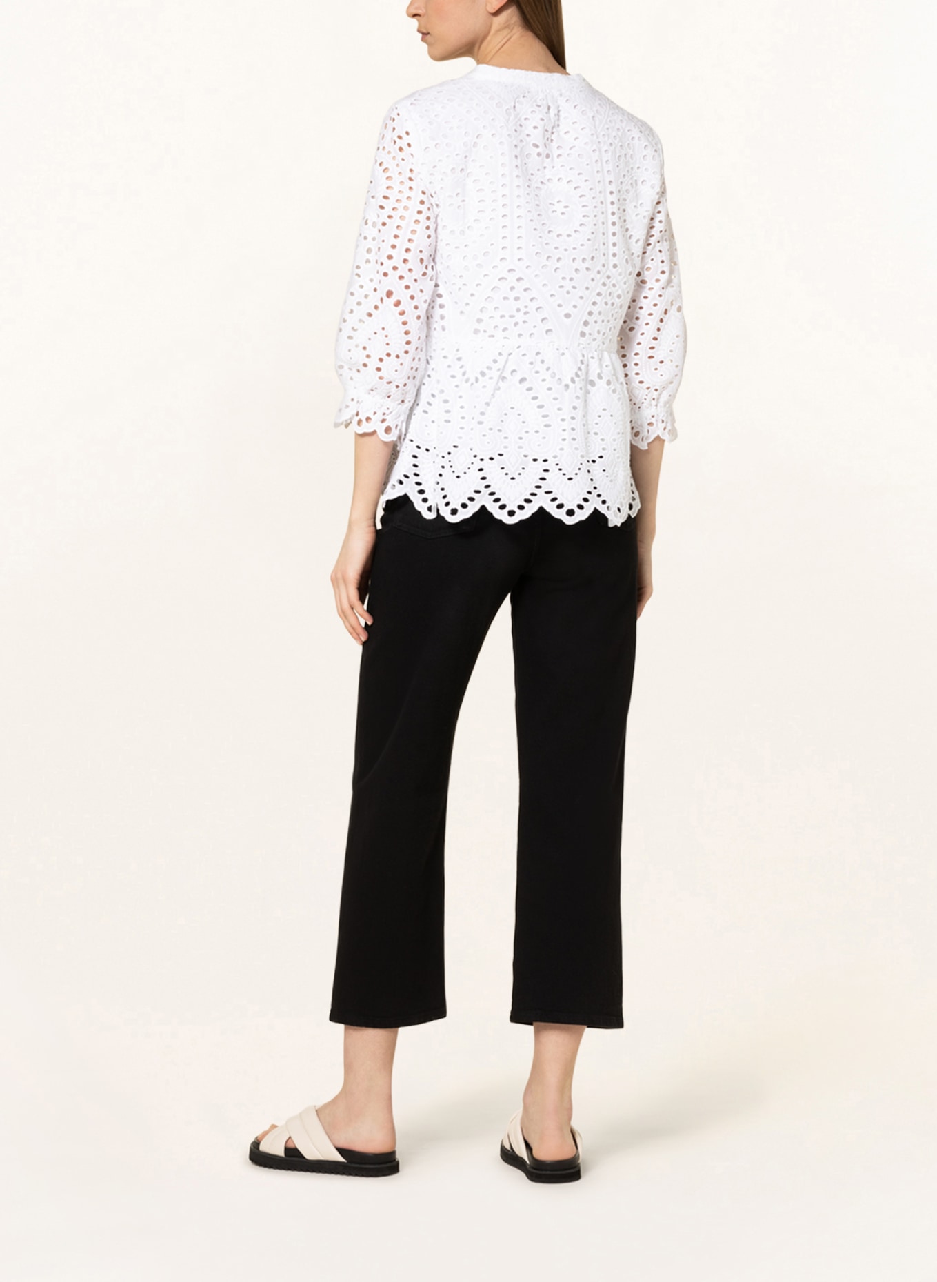 darling harbour Shirt blouse made of lace , Color: WHITE (Image 3)