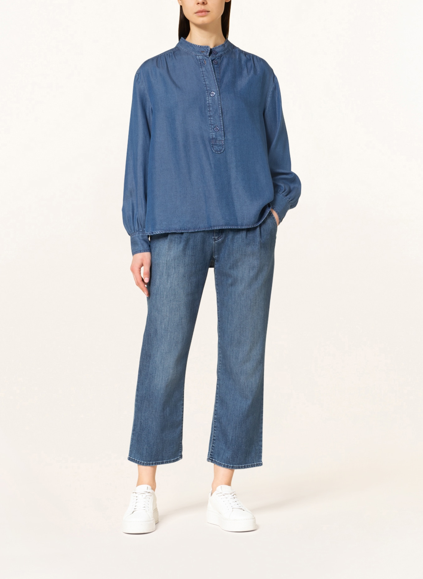 BRAX Jeans-Culotte MAINE S, Farbe: 26 USED STONE BLUE (Bild 2)