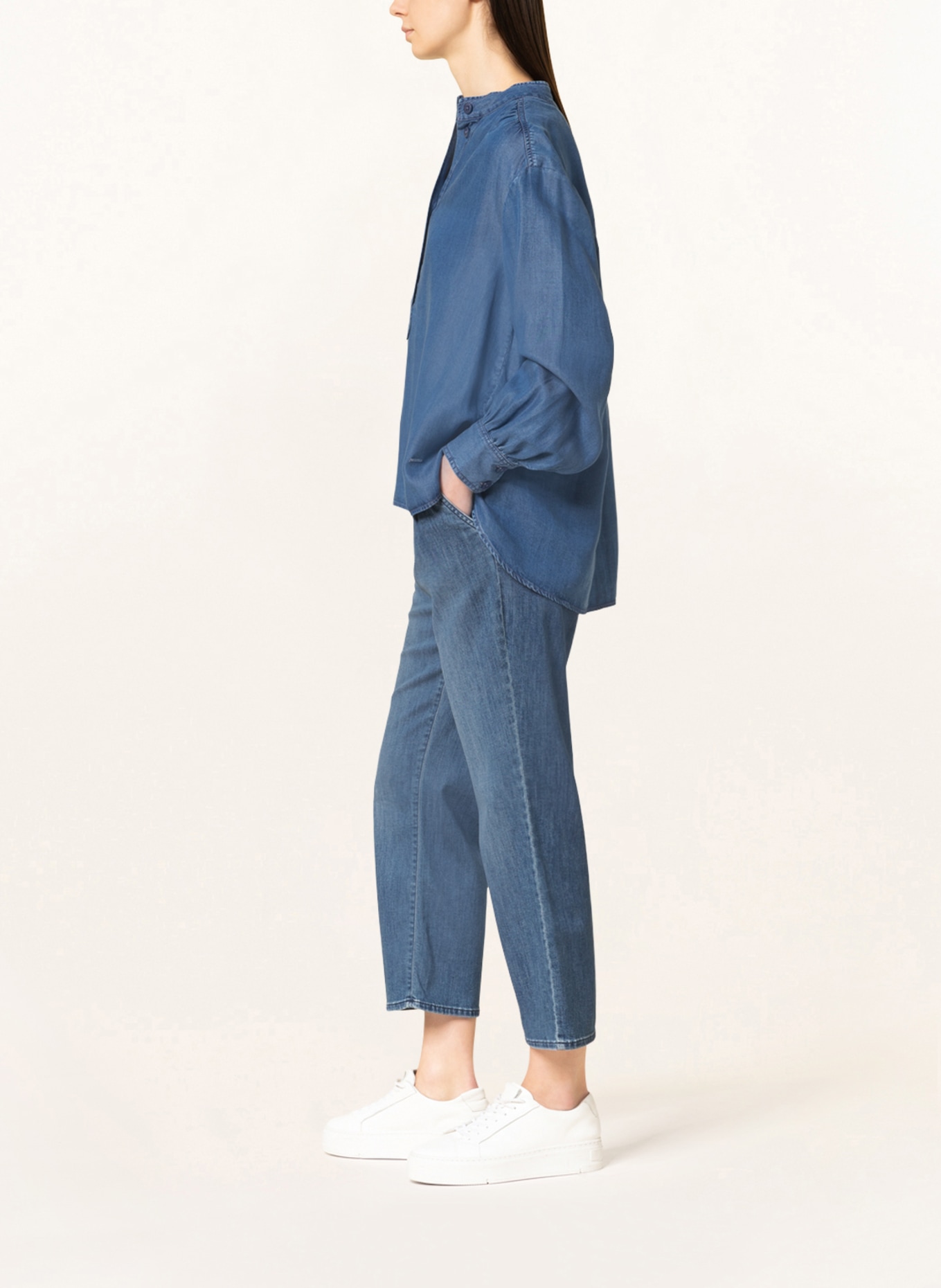 BRAX Jeans-Culotte MAINE S, Farbe: 26 USED STONE BLUE (Bild 4)