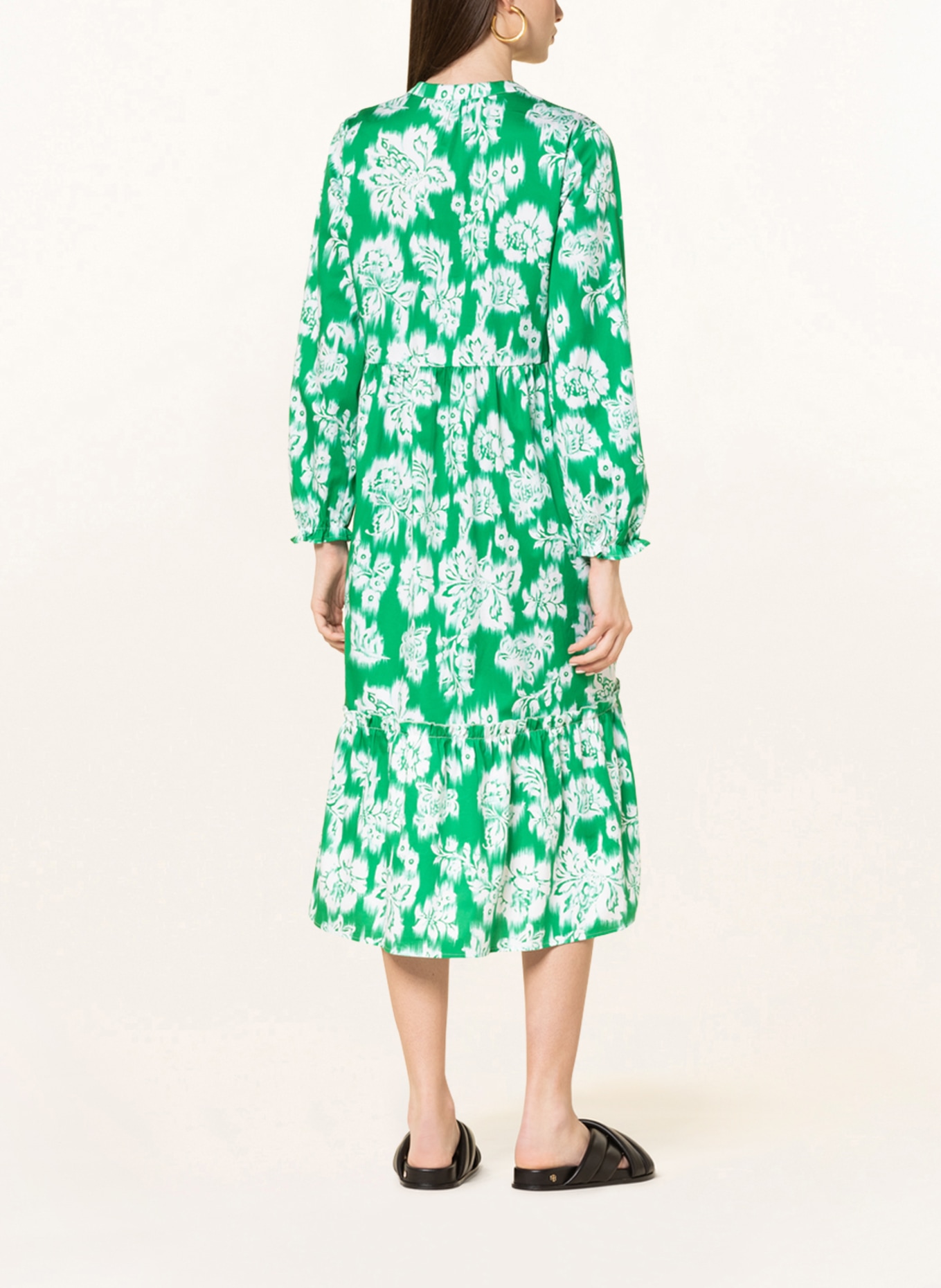 darling harbour Dress, Color: WHITE/ GREEN (Image 3)