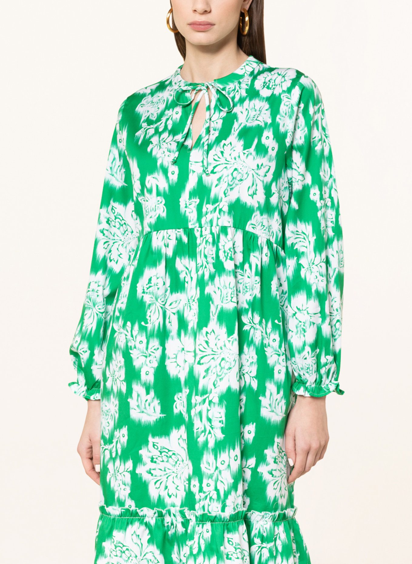 darling harbour Dress, Color: WHITE/ GREEN (Image 4)